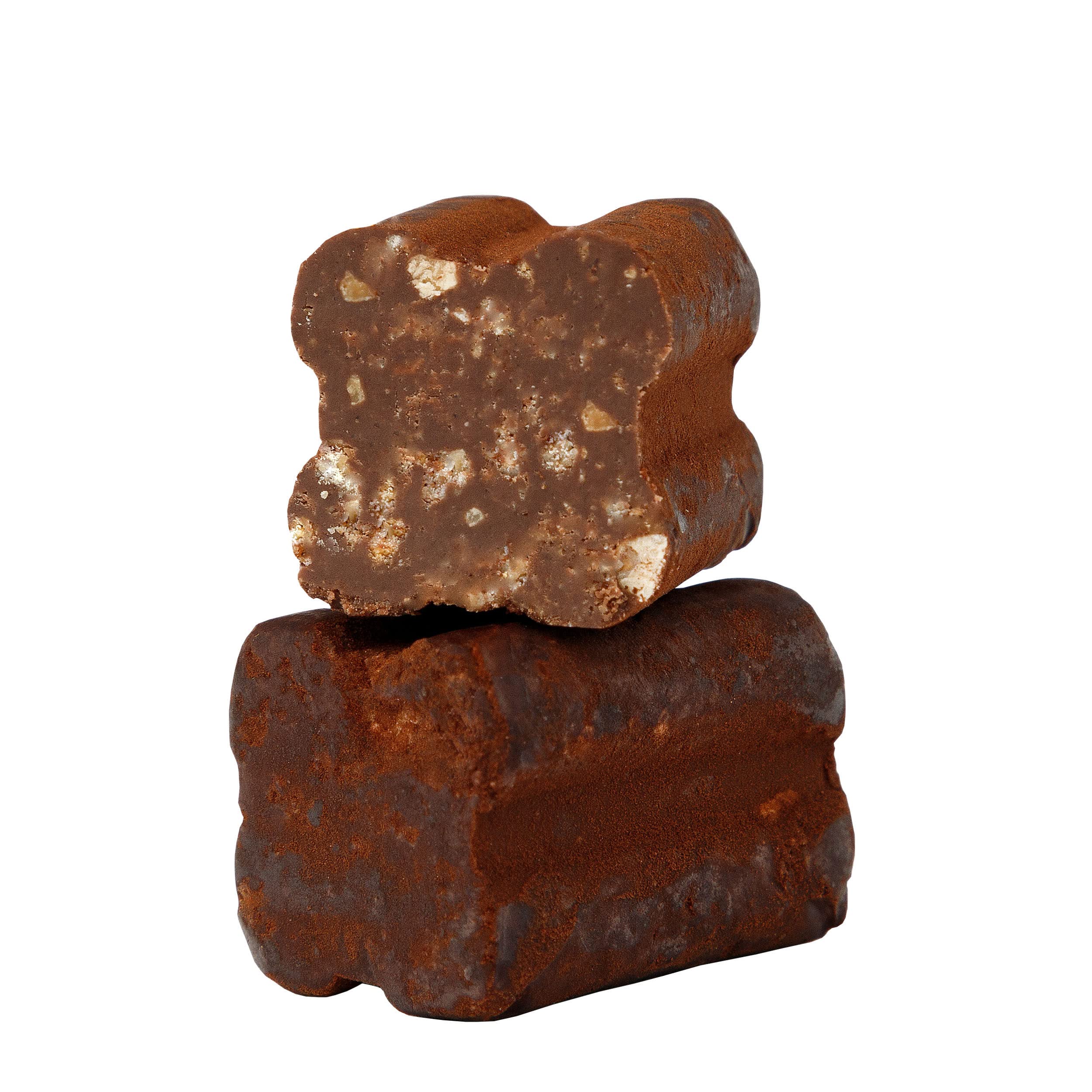 GUSTONE. Tartufi Dolci con Amaretti 70 Stück je 14g Antica Torroneria 1kg | IGP-geschützte Herkunft, Trüffel-Praline Amarettini Vollmilch-Schokolade Piemont Haselnüssen, Schokoladentrüffel, 32% Kakao
