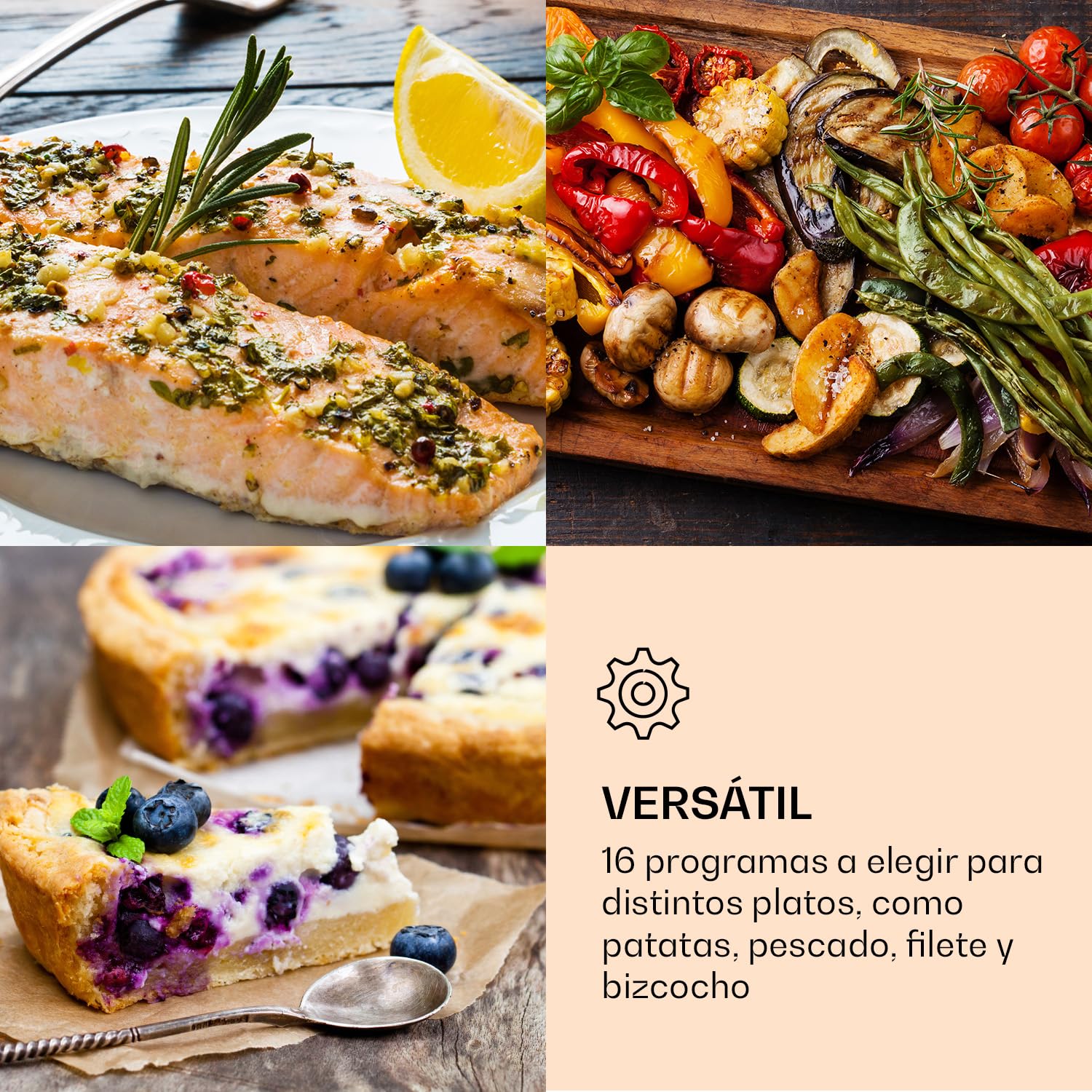 Klarstein AeroVital Cube Chef - Freidora de Aire, Airfryer 1700 W, Pantalla Tactil, 16 Programas, 50-220 C, 14 L, Inicio Diferido aprox. 10 h, Tecnologia DuoHeating, Acero Inoxidable, Plata