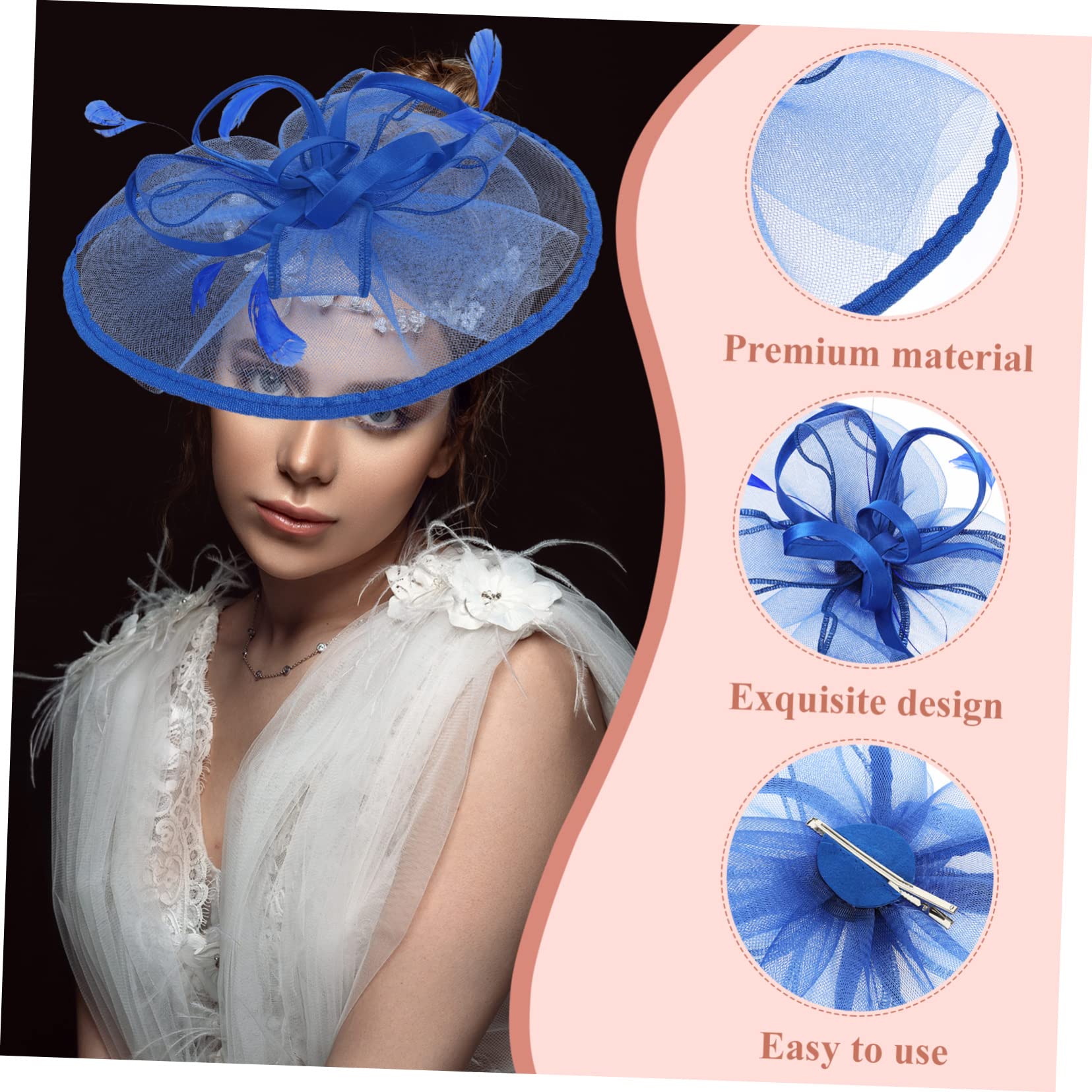 minkissy 2 tocados de malla floral para mujer, tocado floral para mujer, tocado de decoración floral, sombrero de velo, diadema de fiesta de té, clip para el cabello, sombrero de malla, velo diadema