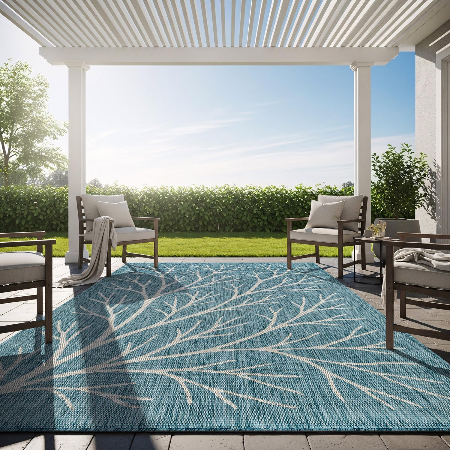 Lena Rug Washable Indoor Outdoor 8x10