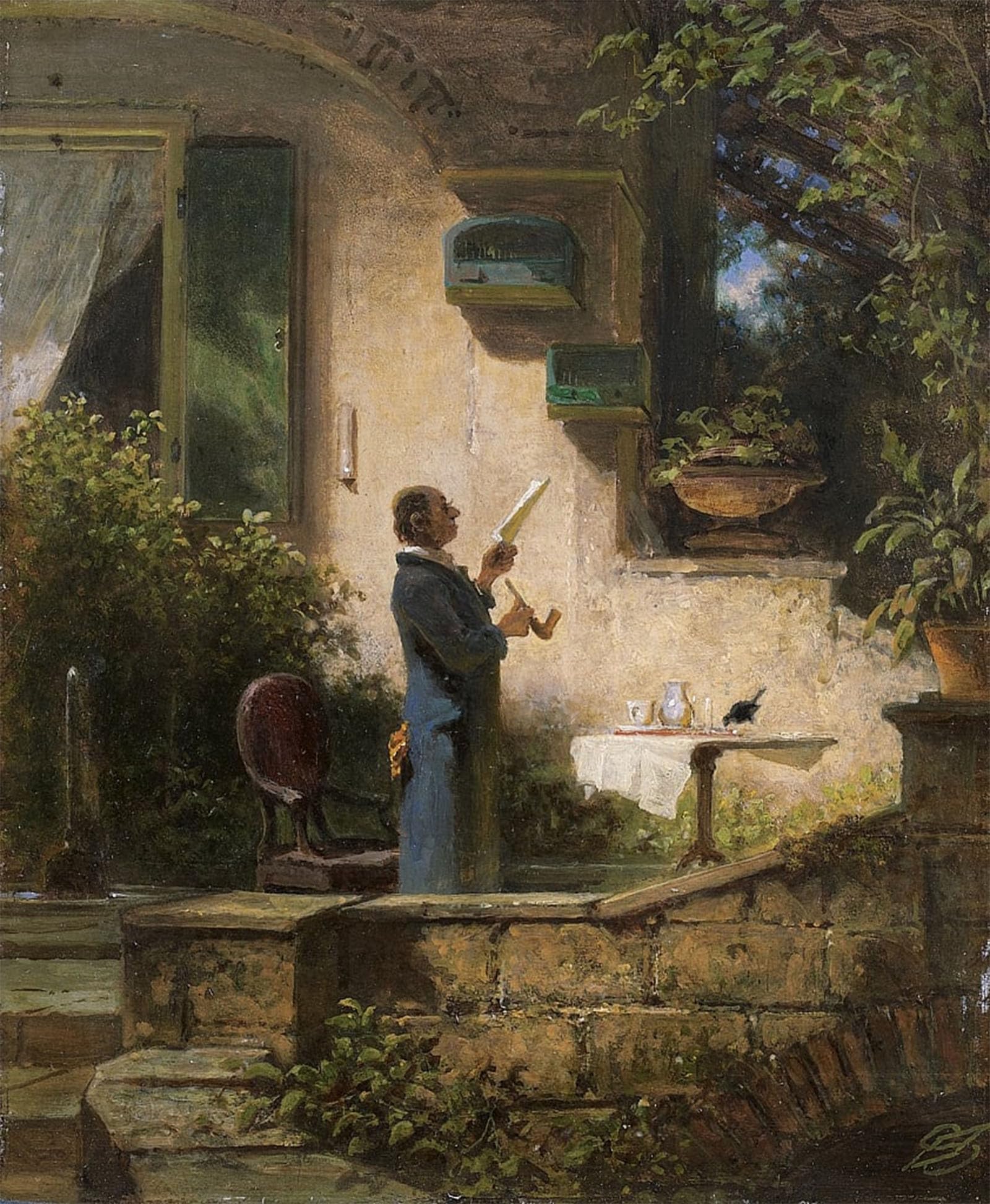 ARTXLXXBN Famous Print Painting Colorful Art Print An important missive s by Carl Spitzweg Canvas Art Decorations for Home Decor 60x90cm