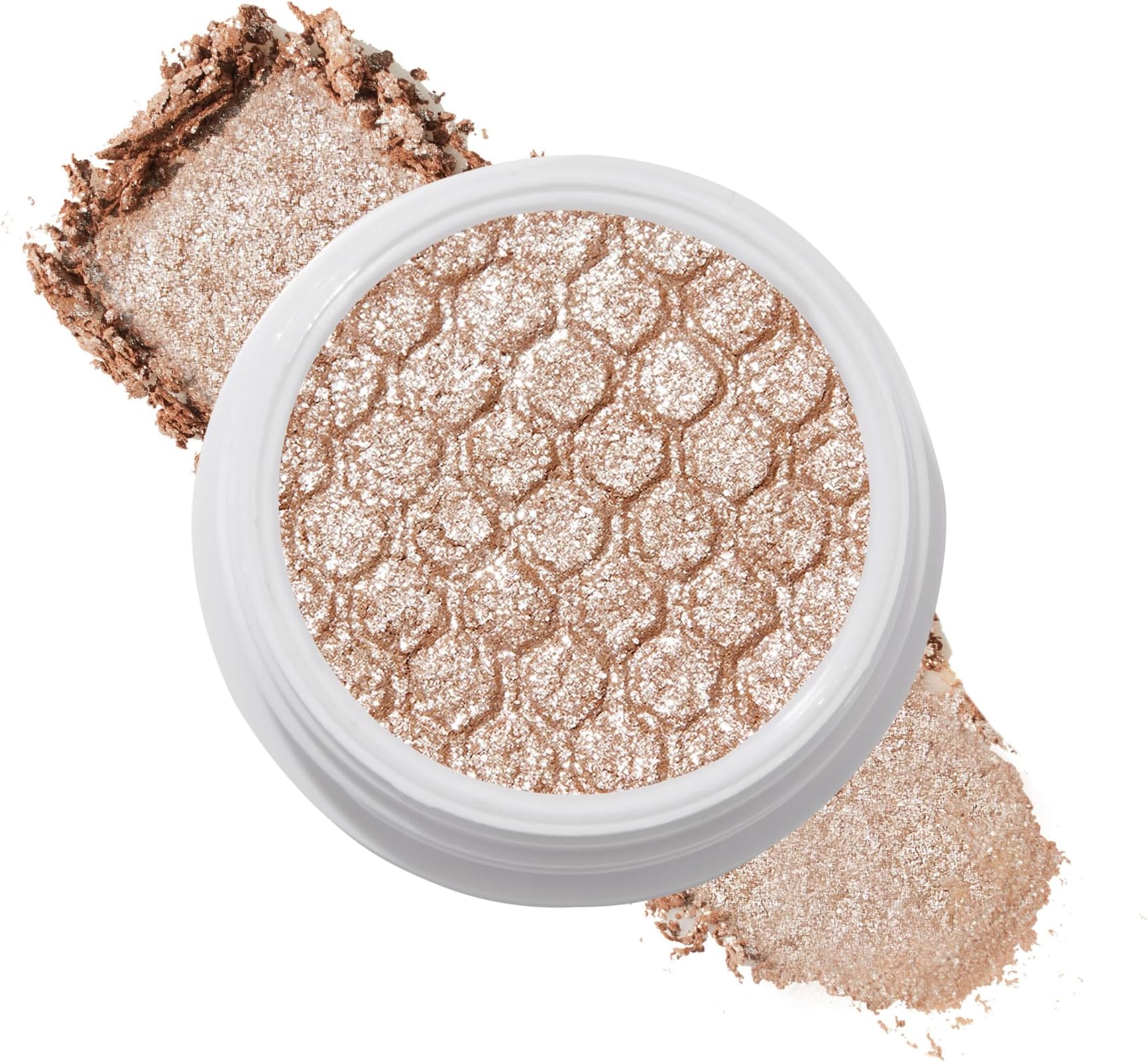 Super Shock Shadow - High-Pigment, Crème-Powder Eye Makeup - Single Glitter Eyeshadow with Minimal Fallout and Unique Bouncy Texture - Sheer Nude Eyeshadow - Ritz (0.07 oz)