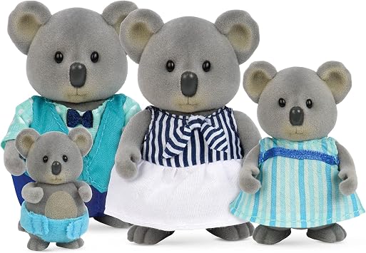 Li'l Woodzeez Canberra's Koala Family Set with Storybook Figures, Playsets