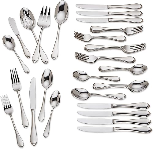 Gorham Studio - Juego de cubiertos de 45 piezas, 6.30 libras, metálico
