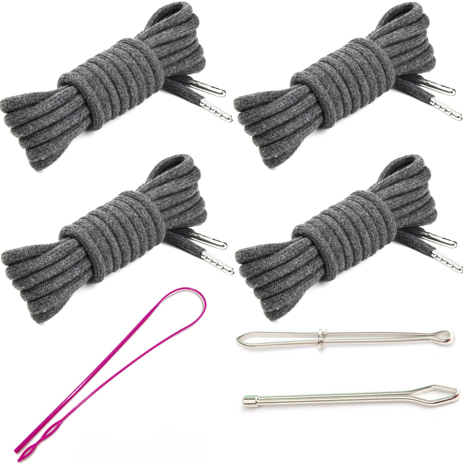 10 Cordones De Algodón Con Enhebrador 135 Cm, Multicolor Para