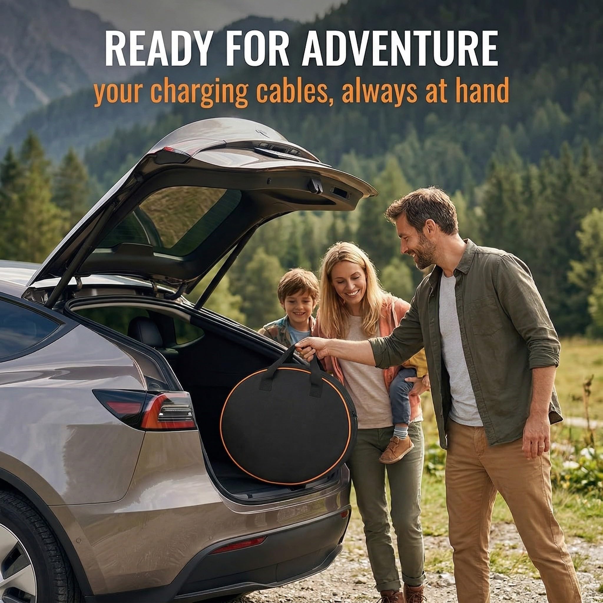 Sac de Transport pour Câble de Charge Voiture Électrique Type 2 Type 1 Organisateur