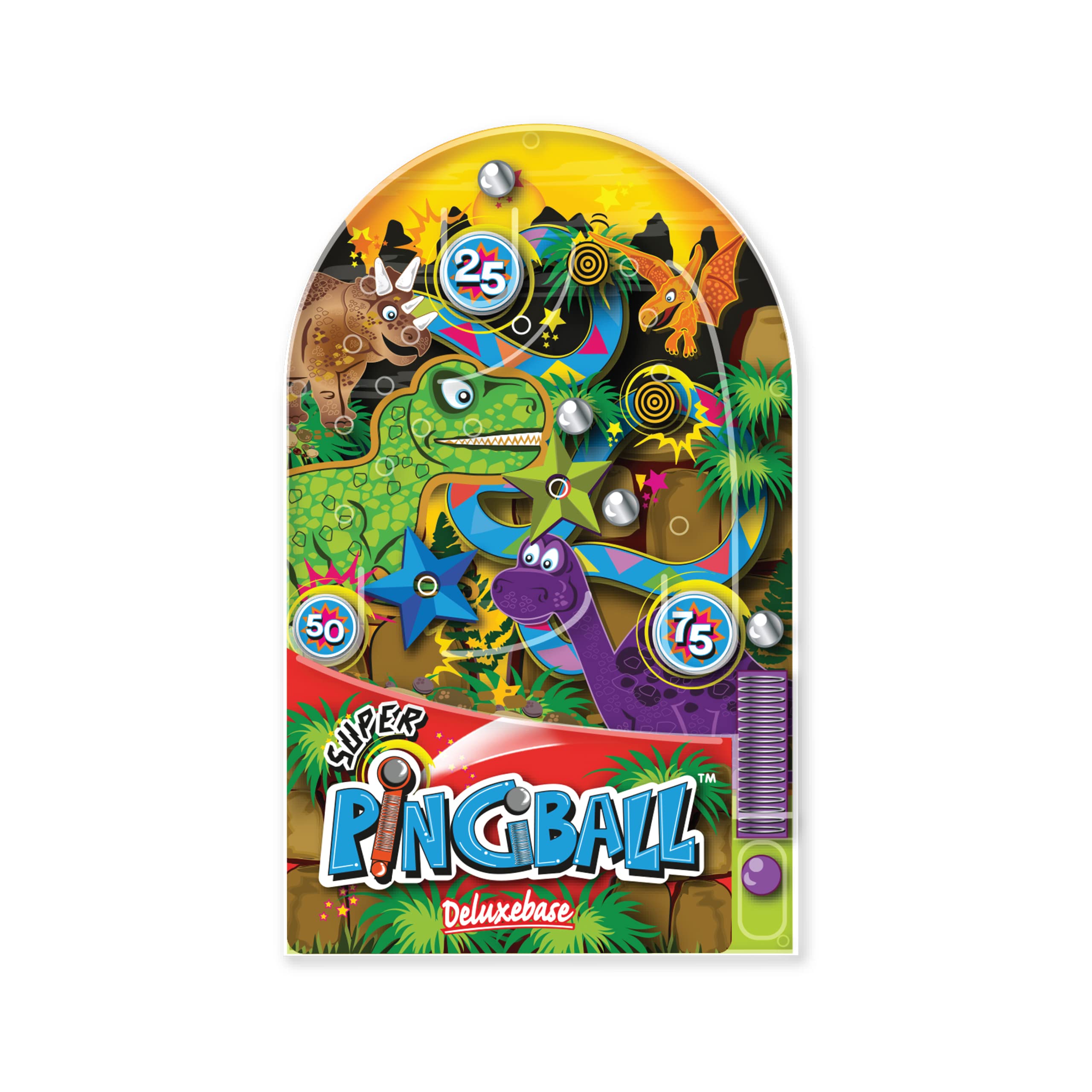 Deluxe Base 53839 PingBall - Dino Skill Games, Multicoloured