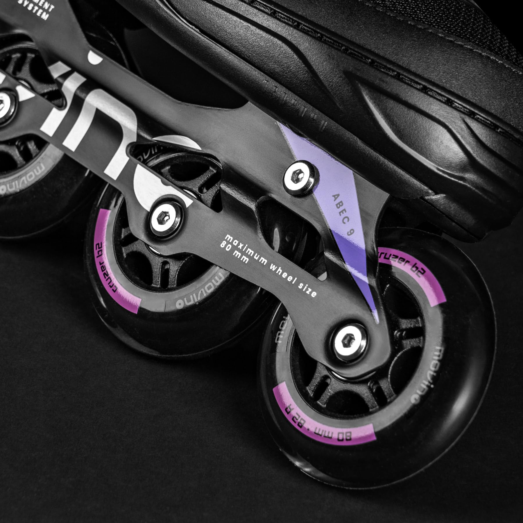 Movino Cruzer B3 Patins à roulettes réglables pour femme fille garçon et adulte avec grandes roues