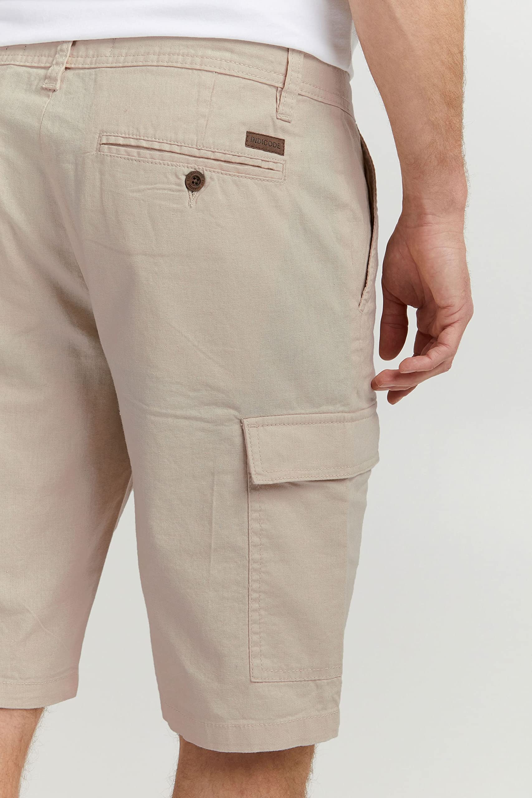 Indicode IDMosato Herren Shorts Leinen-Shorts Cargo-Shorts