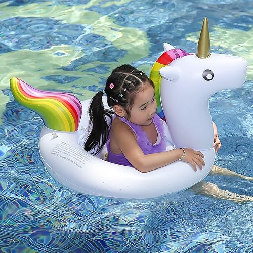 Miniatura 6 de 6 flotadores de unicornio y flamenco para piscina anillos de tubo de natación grandes juguetes inflables para niños adolescentes adultos verano
