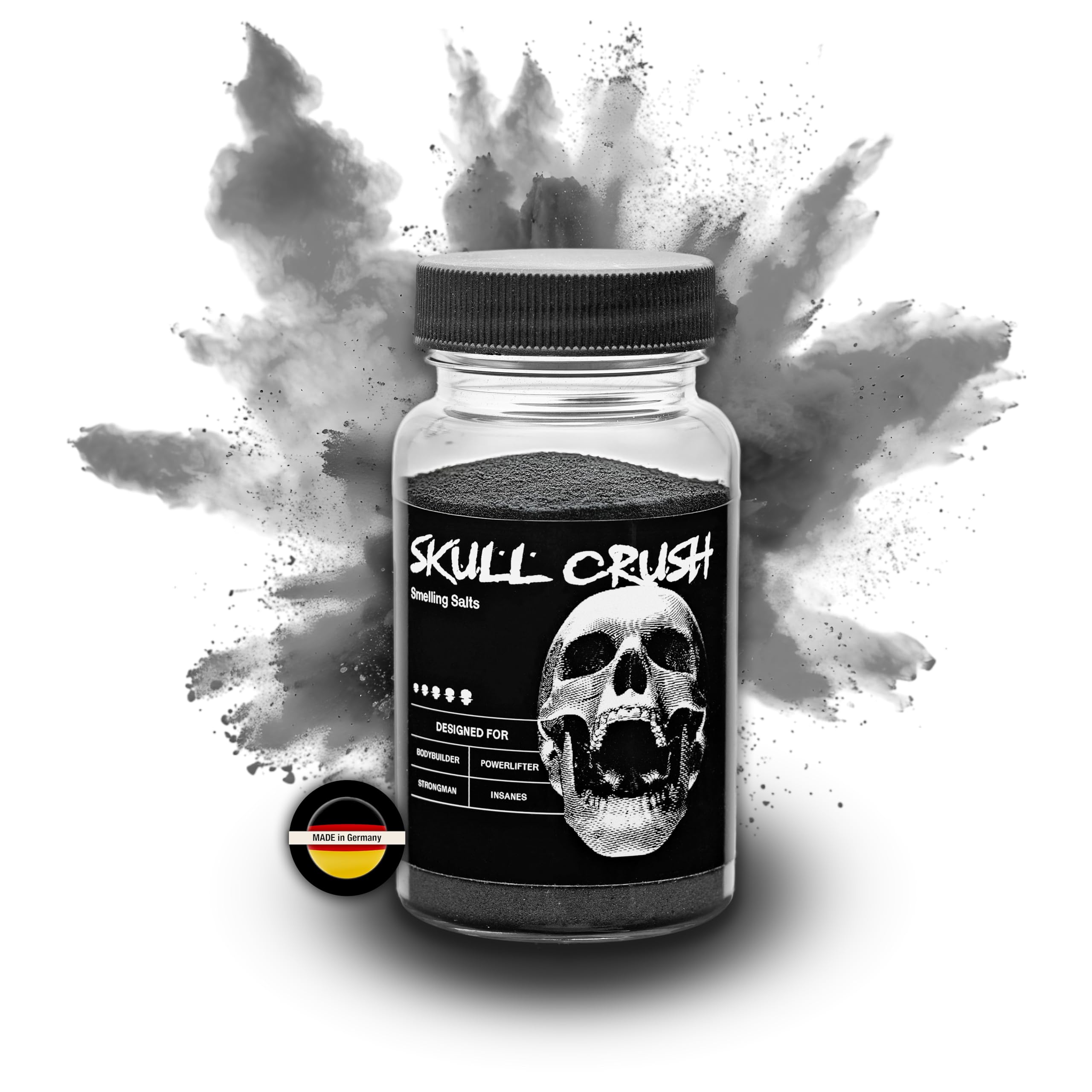 Azan Strength® SKULLCRUSH Riechsalz - Stufe 5/5 - Höchste Stufe - für Profisportarten wie Bodybuilding, Powerlifting, Strongman, Icehockey