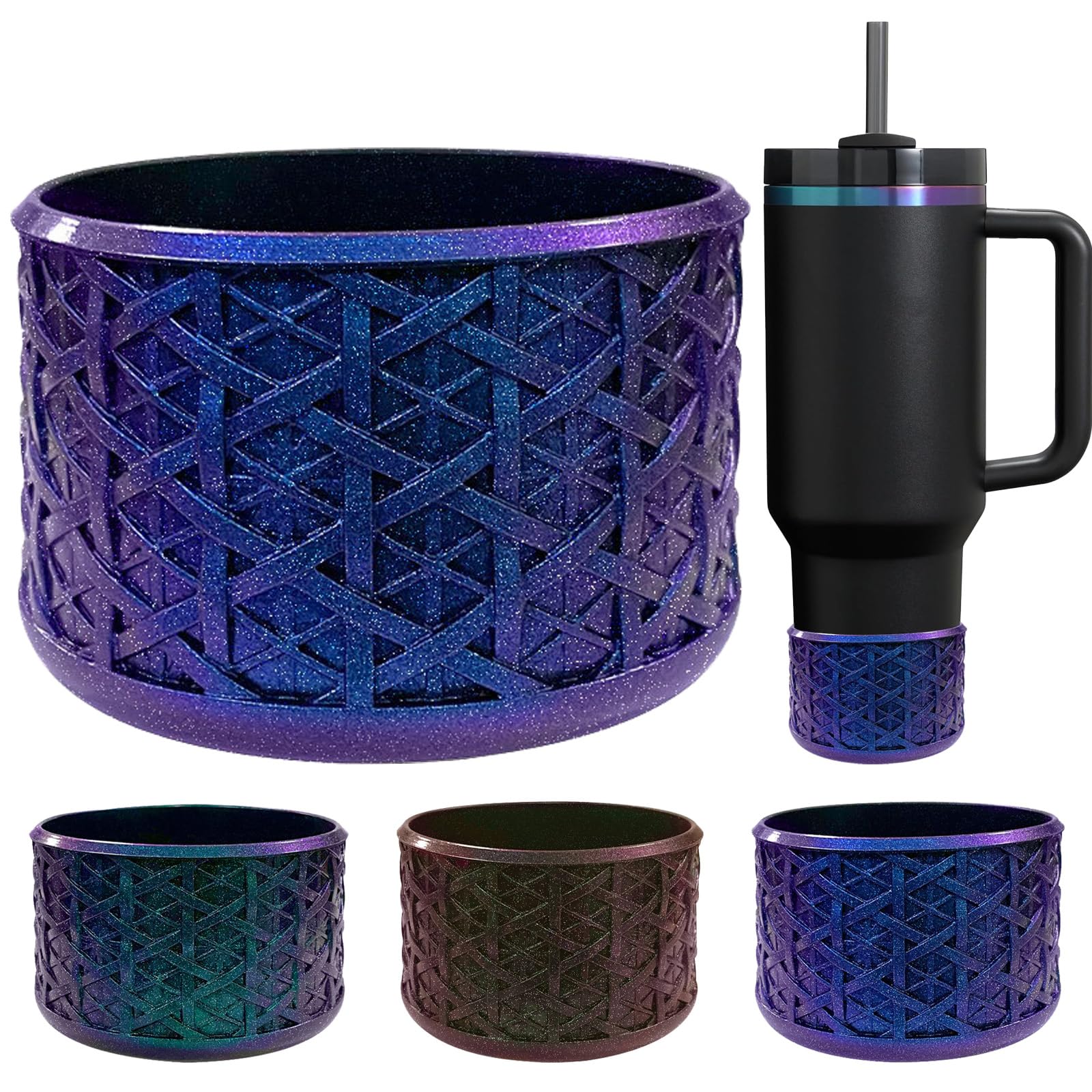 CEDIDJAC Silicone Boot for Stanley Cup 20/30/40 Oz，for IceFlow 20/30 Oz，for Hydroflask Boot 12-24 Oz，for Owala Tumbler 40 oz,Bottom Protector for