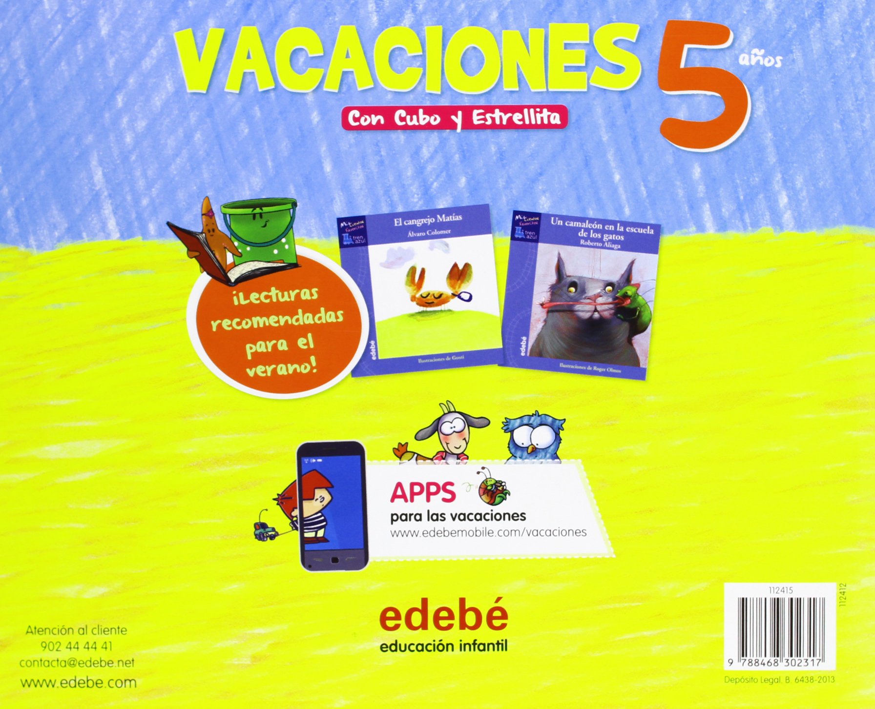 Vacaciones Con Cubo y Estrellita, Educación Infantil, 5 Años - 9788468302317