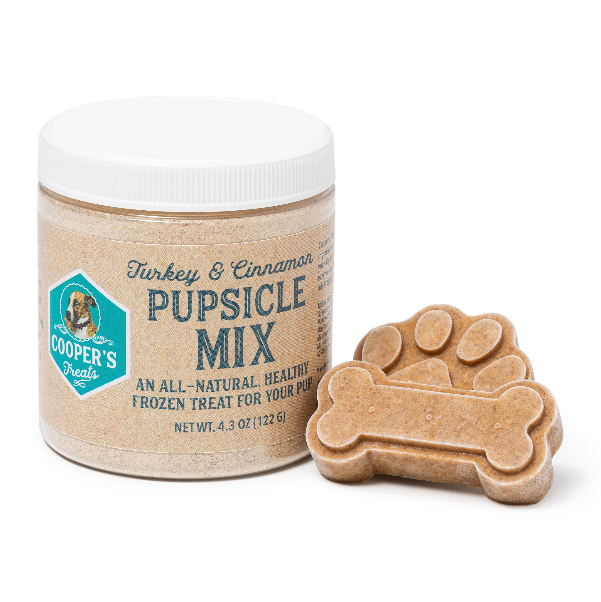 Pupsicle Mix - Make Your Own Dog Treats - 4.3oz Turkey and Cinnamon - Pupsicle Refills, Pup Ice Cream, Pupicle Dog Treat Kit