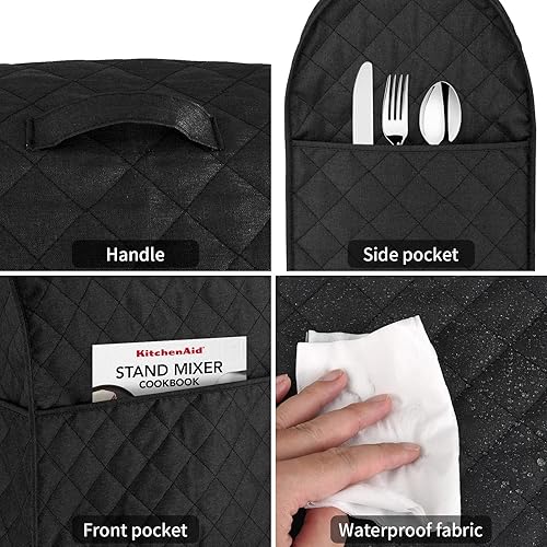 Miniatura 2 de Kitchen Aid - Funda para batidora, a prueba de polvo, con bolsillos de almacenamiento de accesorios y asas, se adapta a todos los modelos de cabezal