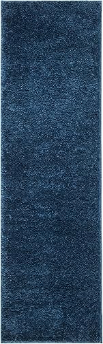 Miniatura 3 de Safavieh August Shag Collection AUG900A - Alfombra moderna o contemporánea de peluche, 10 pies x 14 pies, Polipropileno, Marino