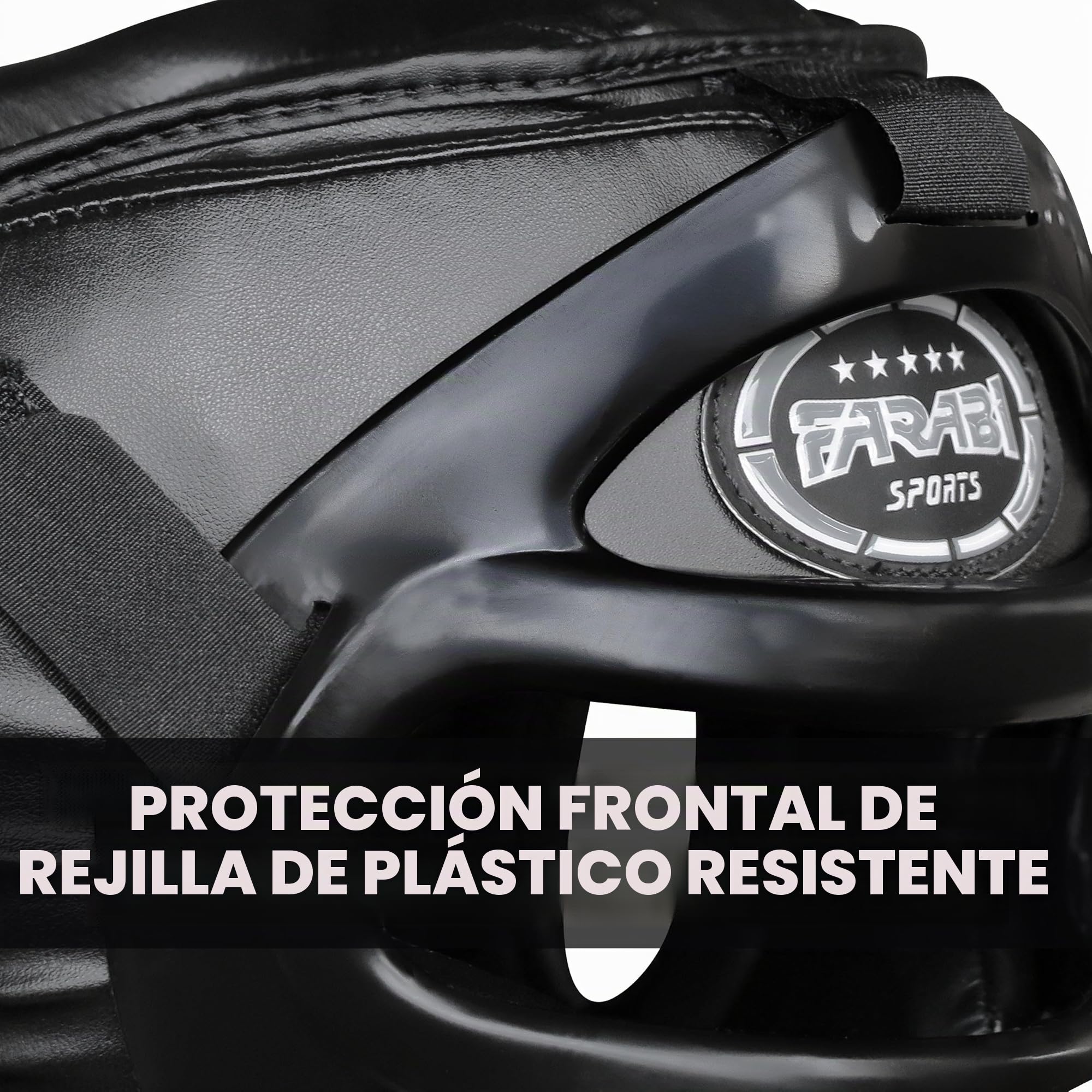 Farabi Sports Guardia Protector de Cabeza Cara de Ahorro de Casco con la Cara Frontal extraíble Grill