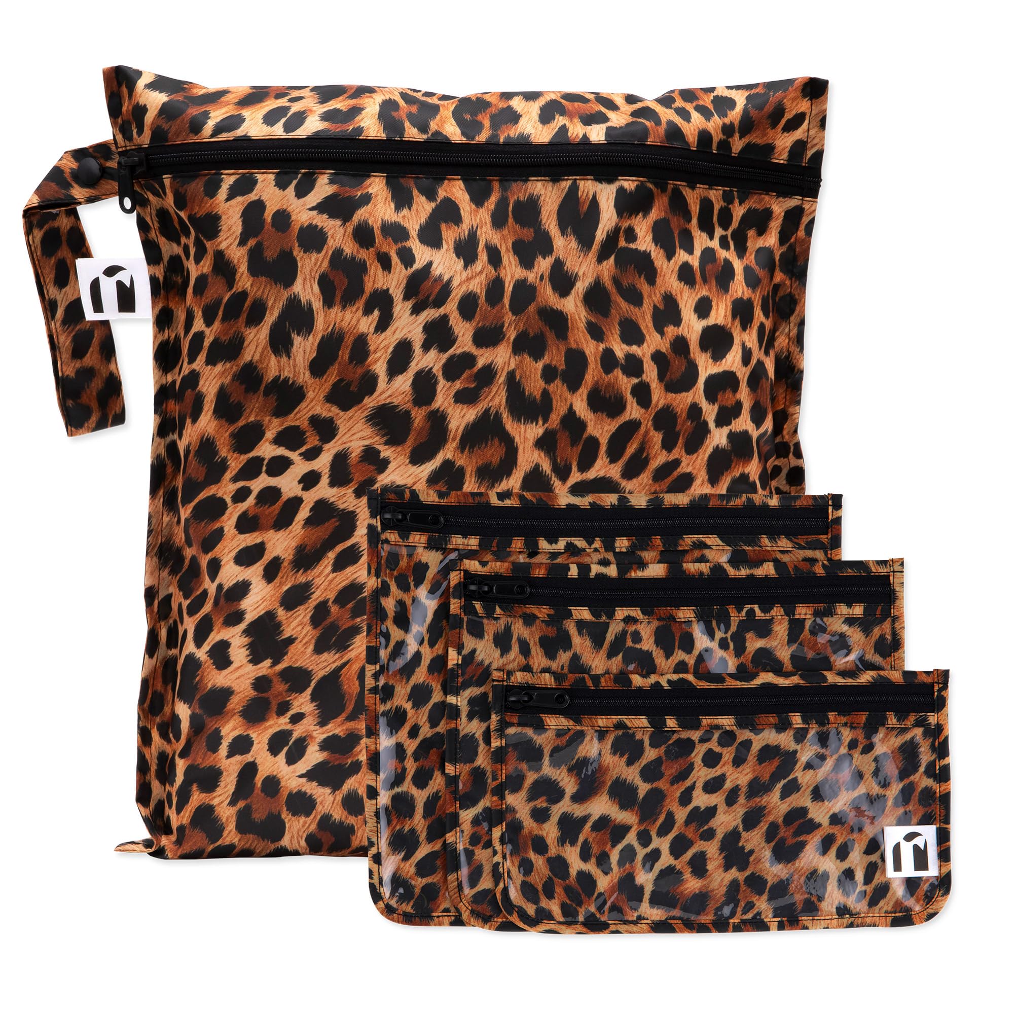 Bumkins Roamio- Waterproof Wet Bag & Clear Travel Bags - For Beach, Baby, Travel, Swim Suit, Cloth Diapers, Pump Parts, Pool, Gym, Toiletries -