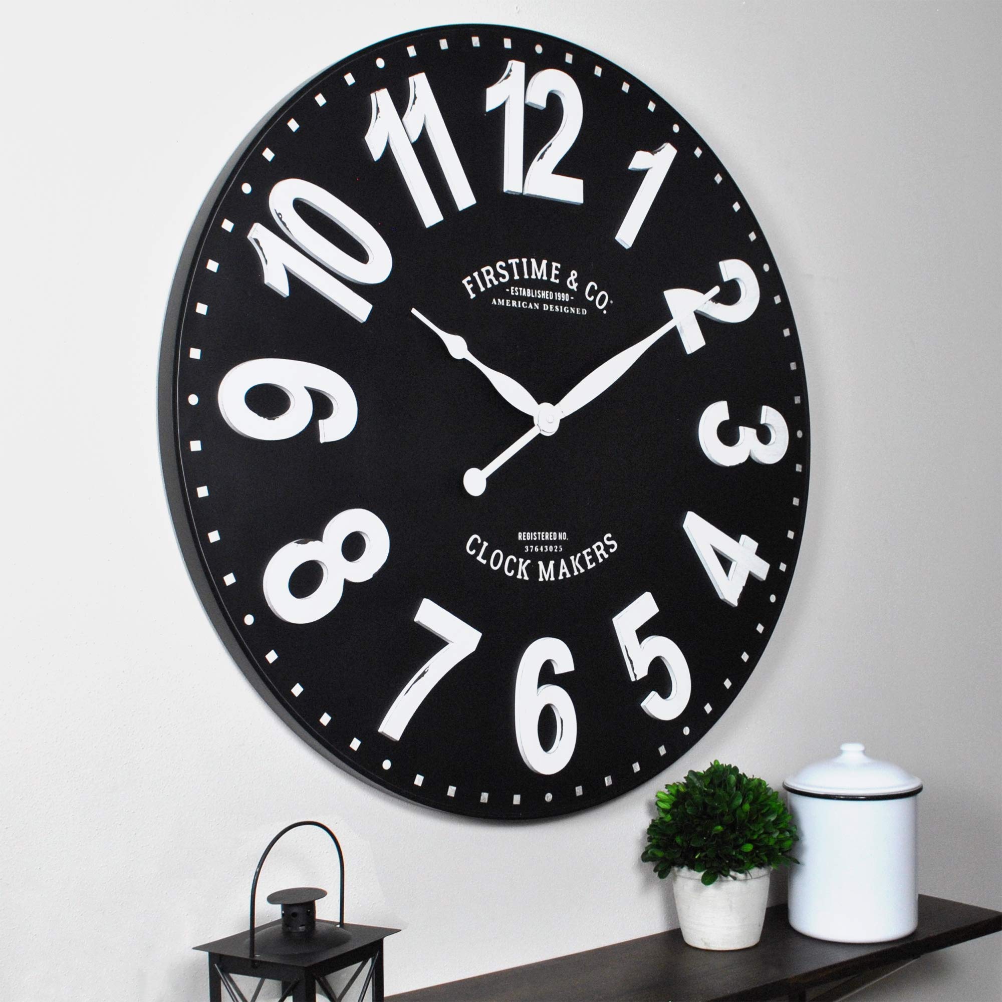 FirsTime & Co.27" Sullivan Wall Clock, Black,10081