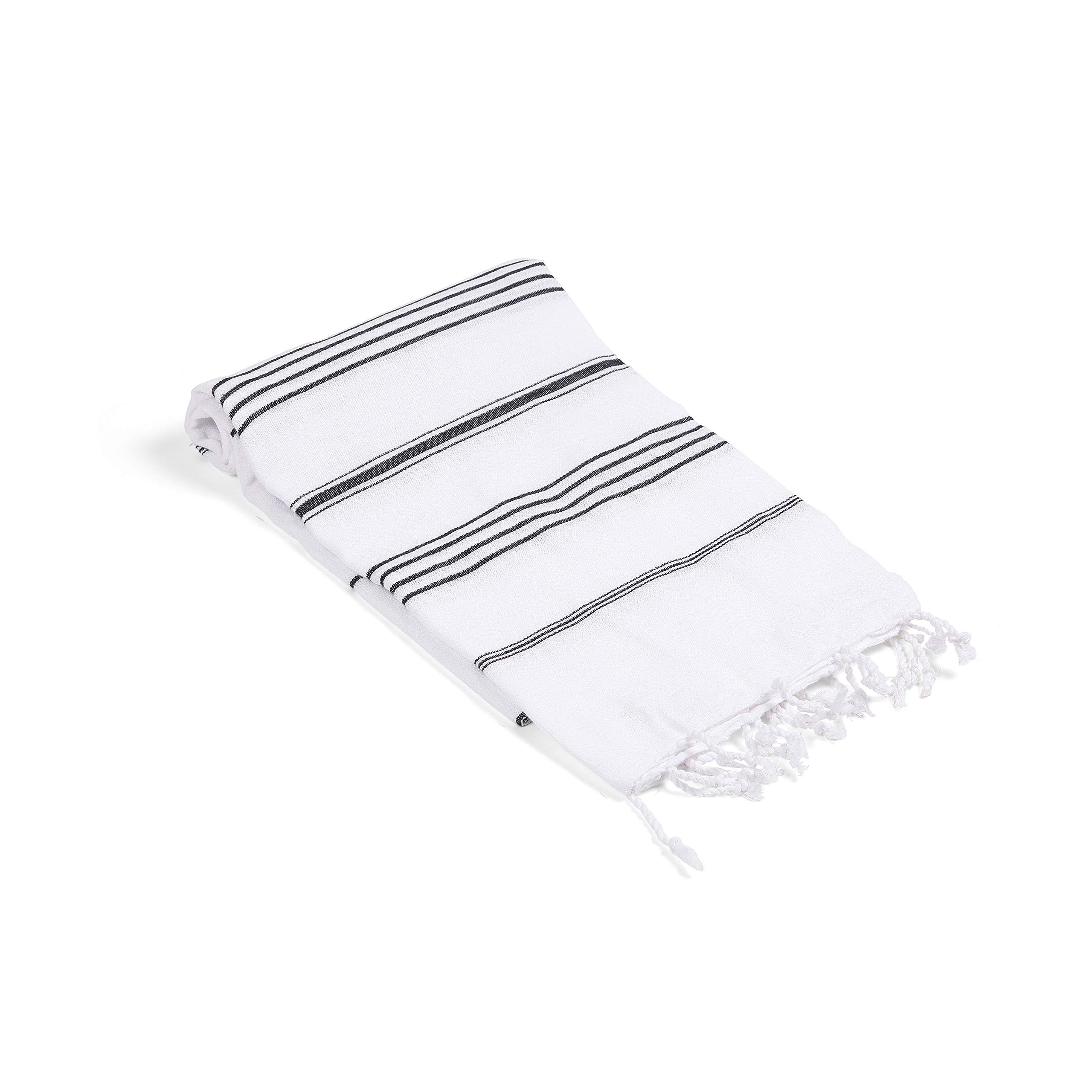 Olive&Linen Datca Turkish Hand/Kitchen Towel (Black)