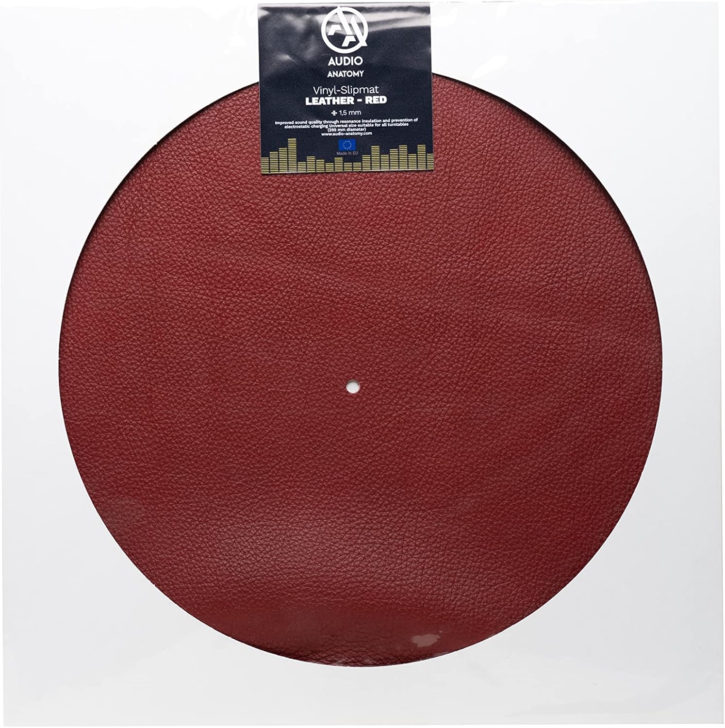 Audio Anatomy Record Mat Leather 1.5 mm Red Electronics