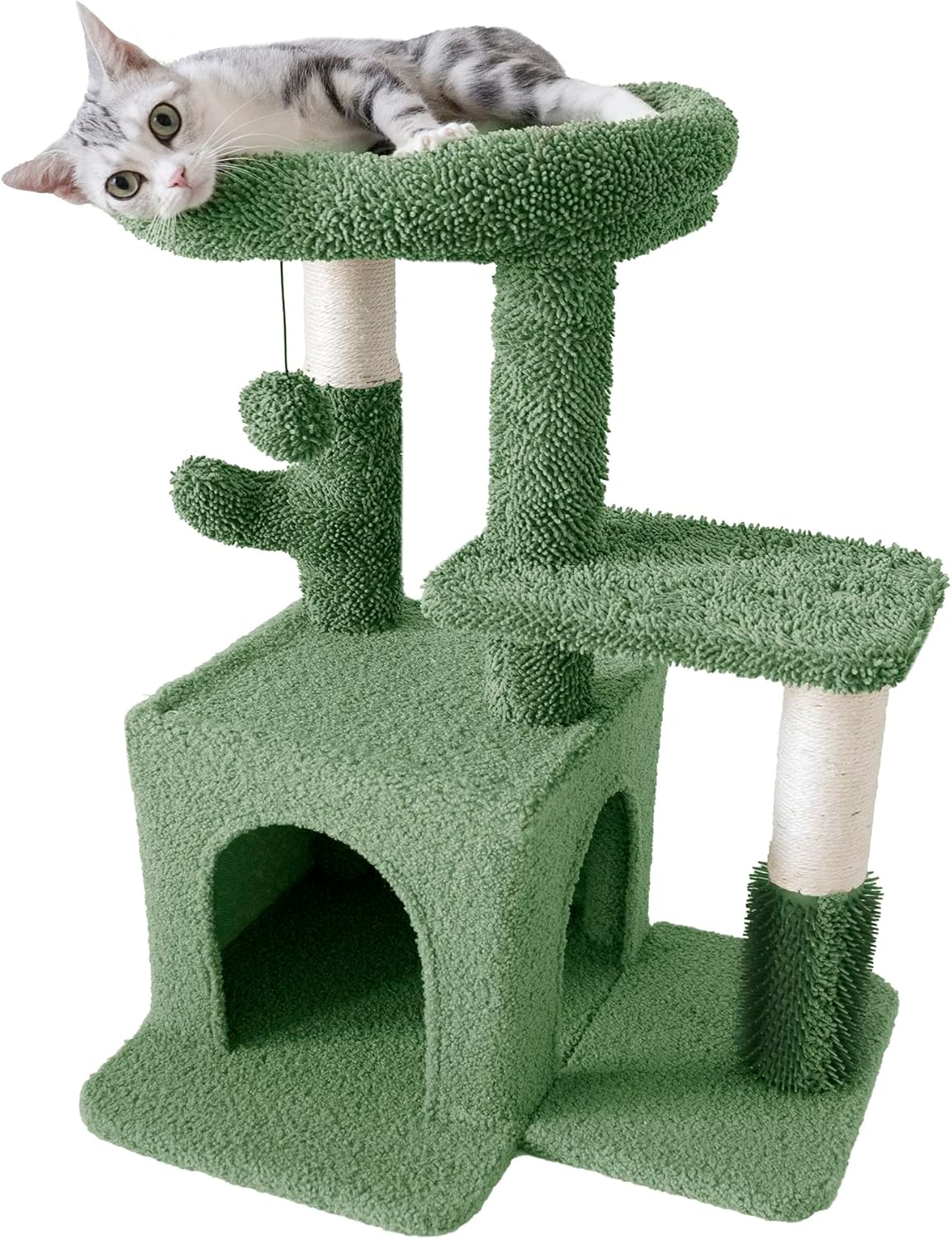 Pesofer Cat Tree, Small Cat Condo with Sisal Scratching