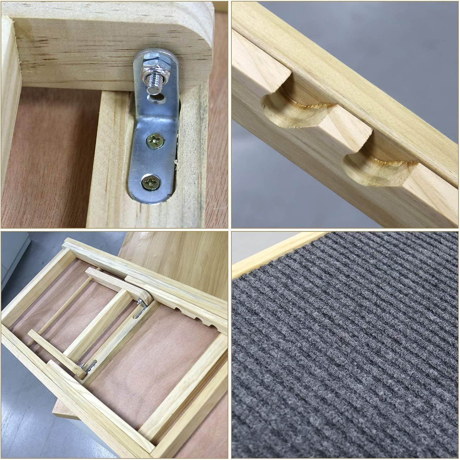 Haloyo Scala Per Animali Domestici,rampa Per Auto,101 X 76 X 47 Cm,nero