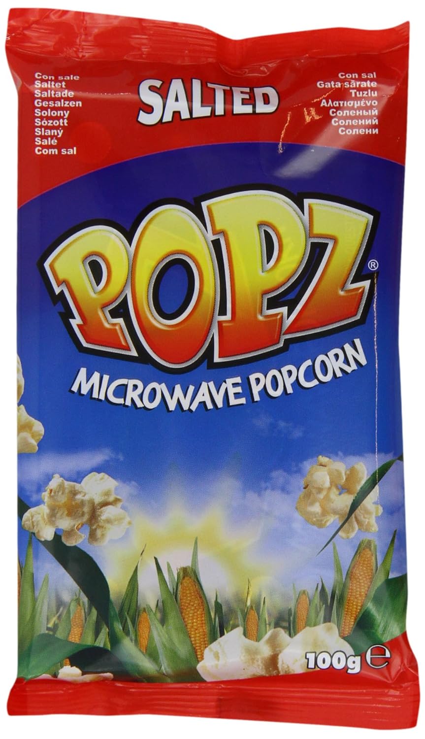 Popz Salted Microwave Popcorn 15 x 100gram