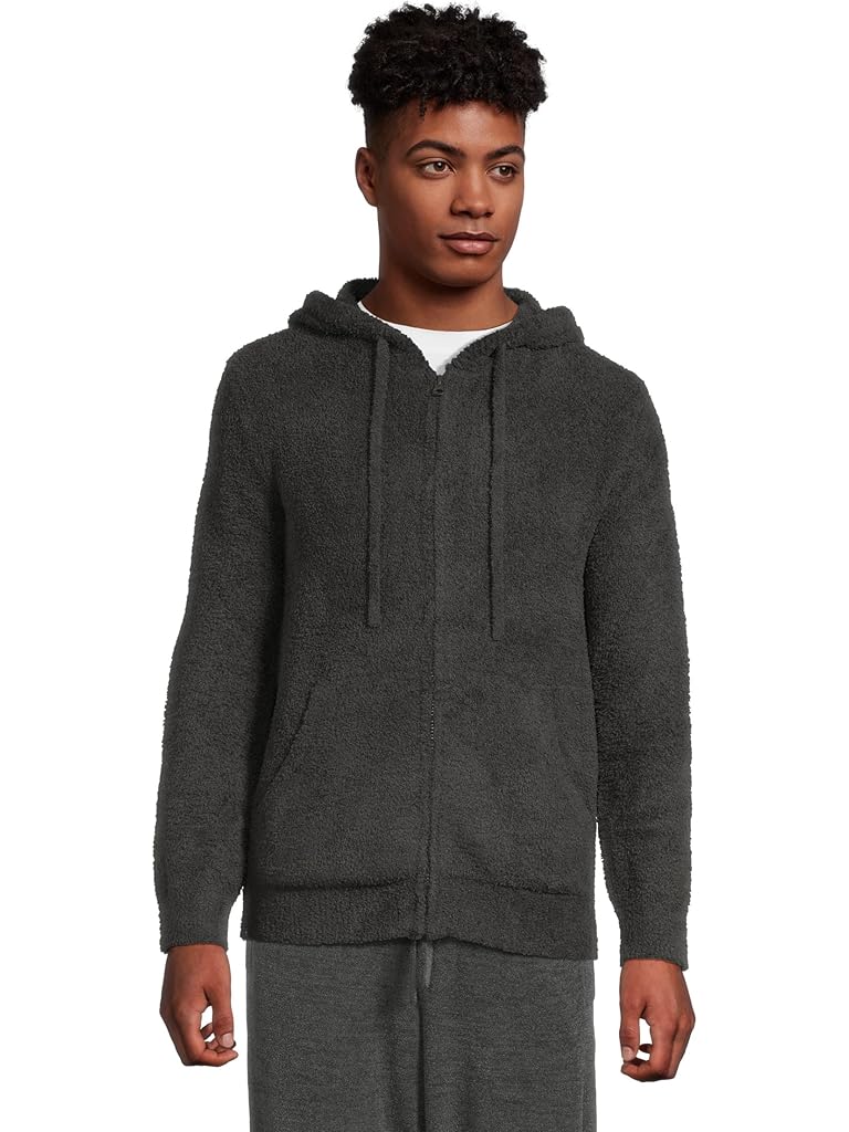Gray Barefoot Dreams Cozychic Skull & Bones Zip-up Hoodie