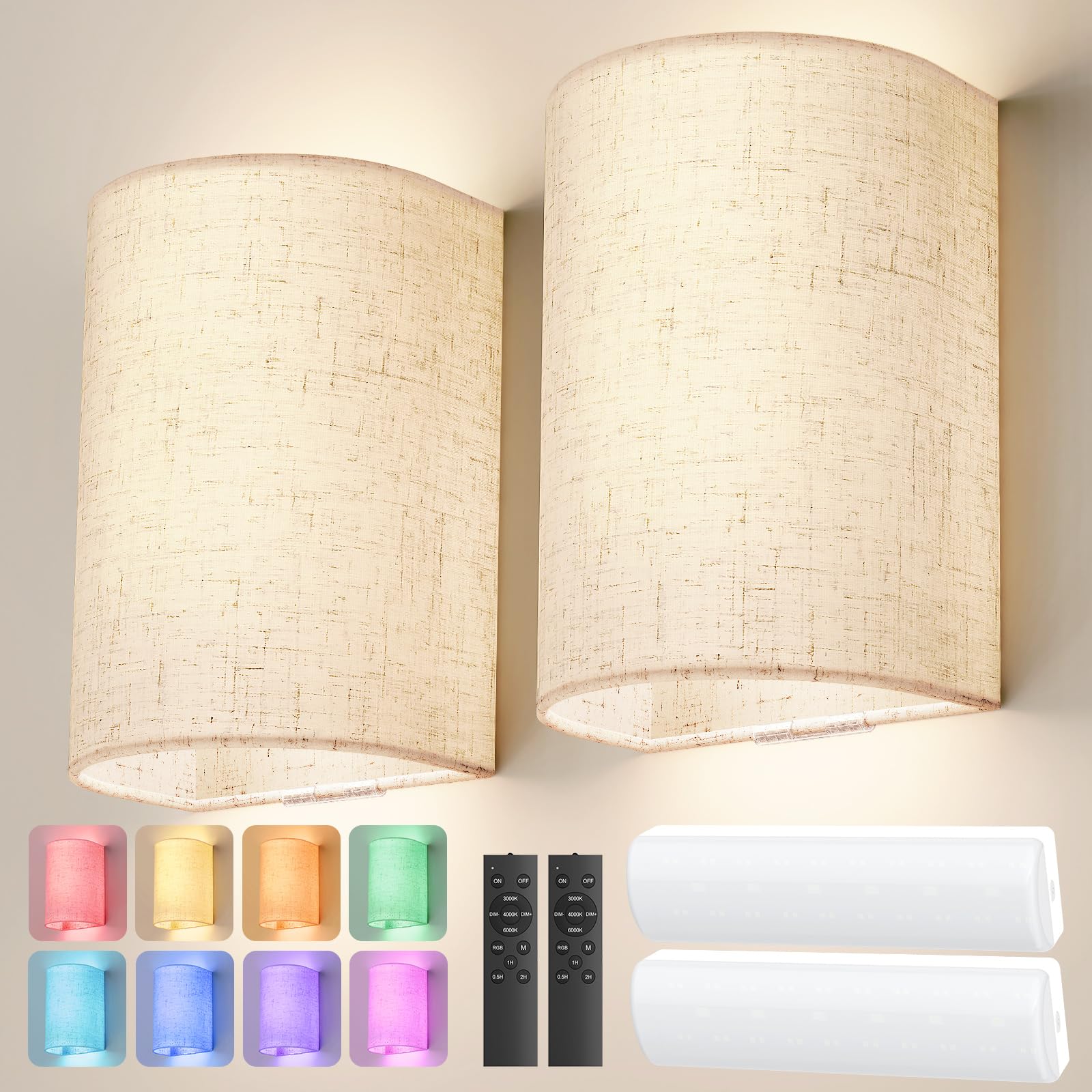 Rechargeable Magnetic Wall Sconce with RGB Lighting