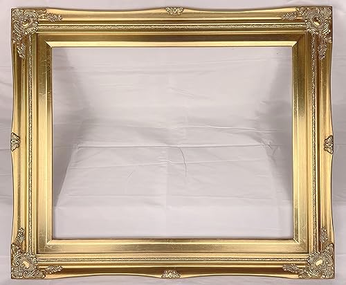Miniatura 3 de TP Marco de fotos de 16 x 20 pulgadas, madera barroca ornamentada de oro antiguo (sin vidrio ni respaldo), 3 pulgadas de ancho
