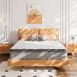 Full Mattress,10 Inch Full Size Hybrid Memory Foam and Individual Pocket Spring,Motion Isolation,Medium Firm Mattress,Pressure Relief