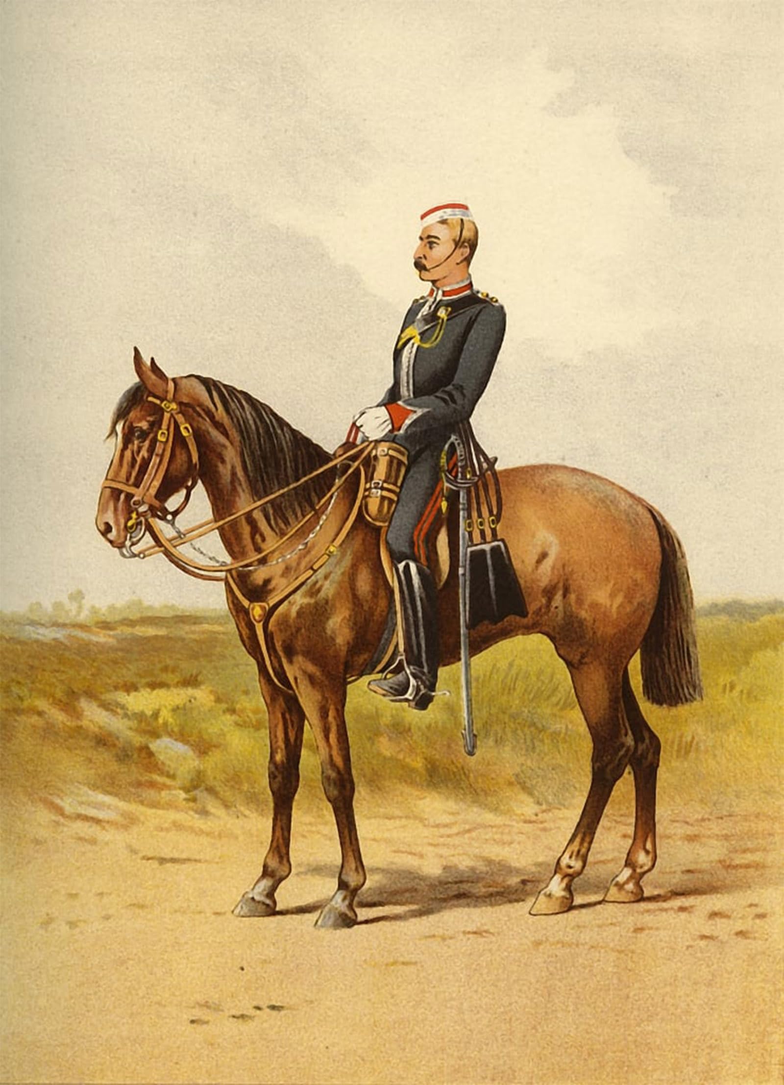 ARTXLXXBN Famous Painting Canvas Artwork Graffiti Print the Queens Own Royal Regiment Stafford Shire Yeomanry by Godfrey Giles Portrait Canvas Image for Home Decor 60x90cm