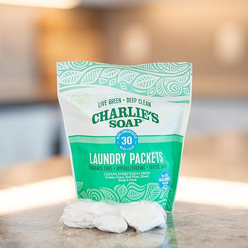 Miniatura 8 de Charlie's Soap Paquetes de detergente en polvo sin fragancia - 30 cápsulas (1 paquete)..