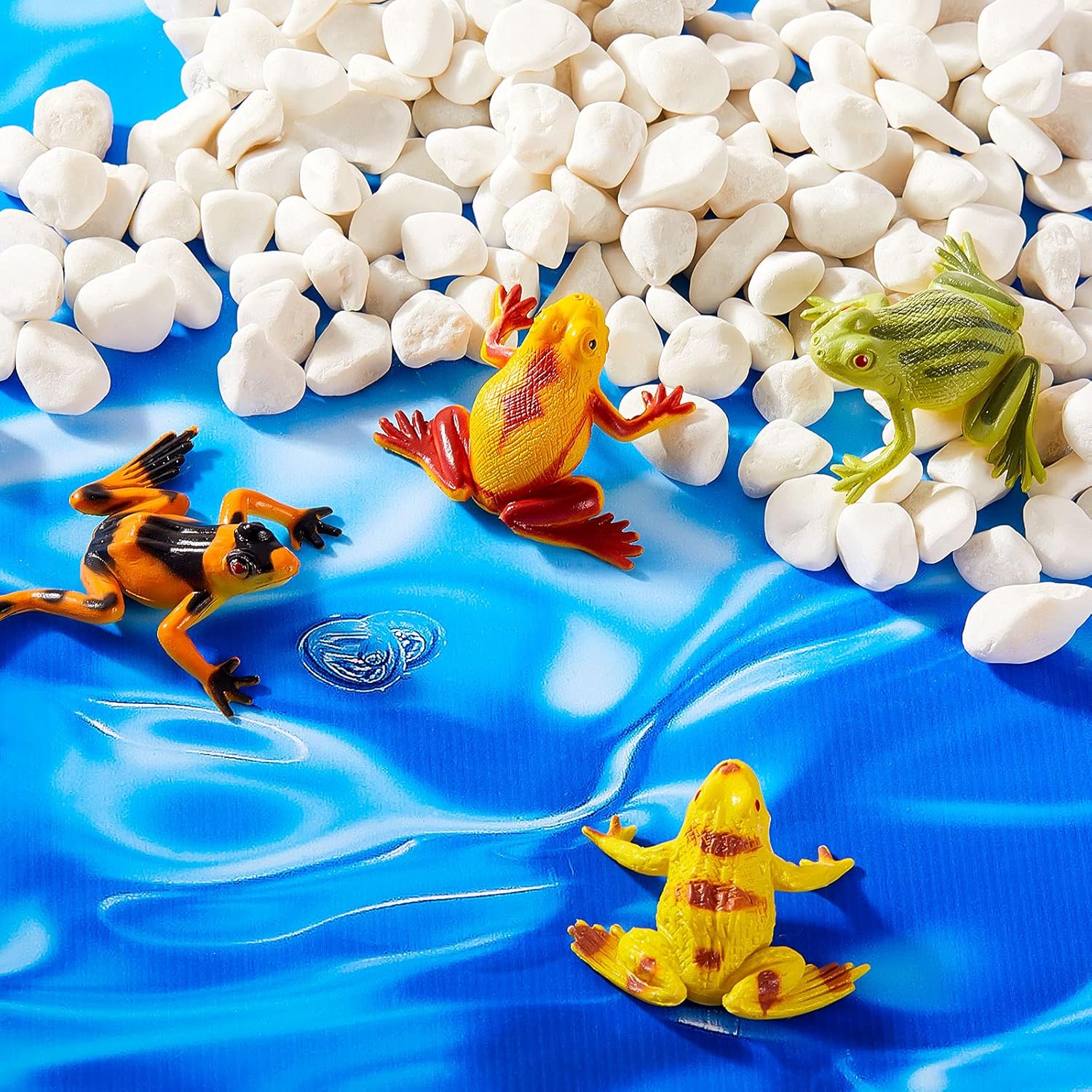 24 Pieces Plastic Frogs Toy Mini Vinyl Realistic Frog Decorations Fun Rain Forest Character Figures Lifelike Toy for Rana Crafting Party Supplies Home Decor Game - Image 5