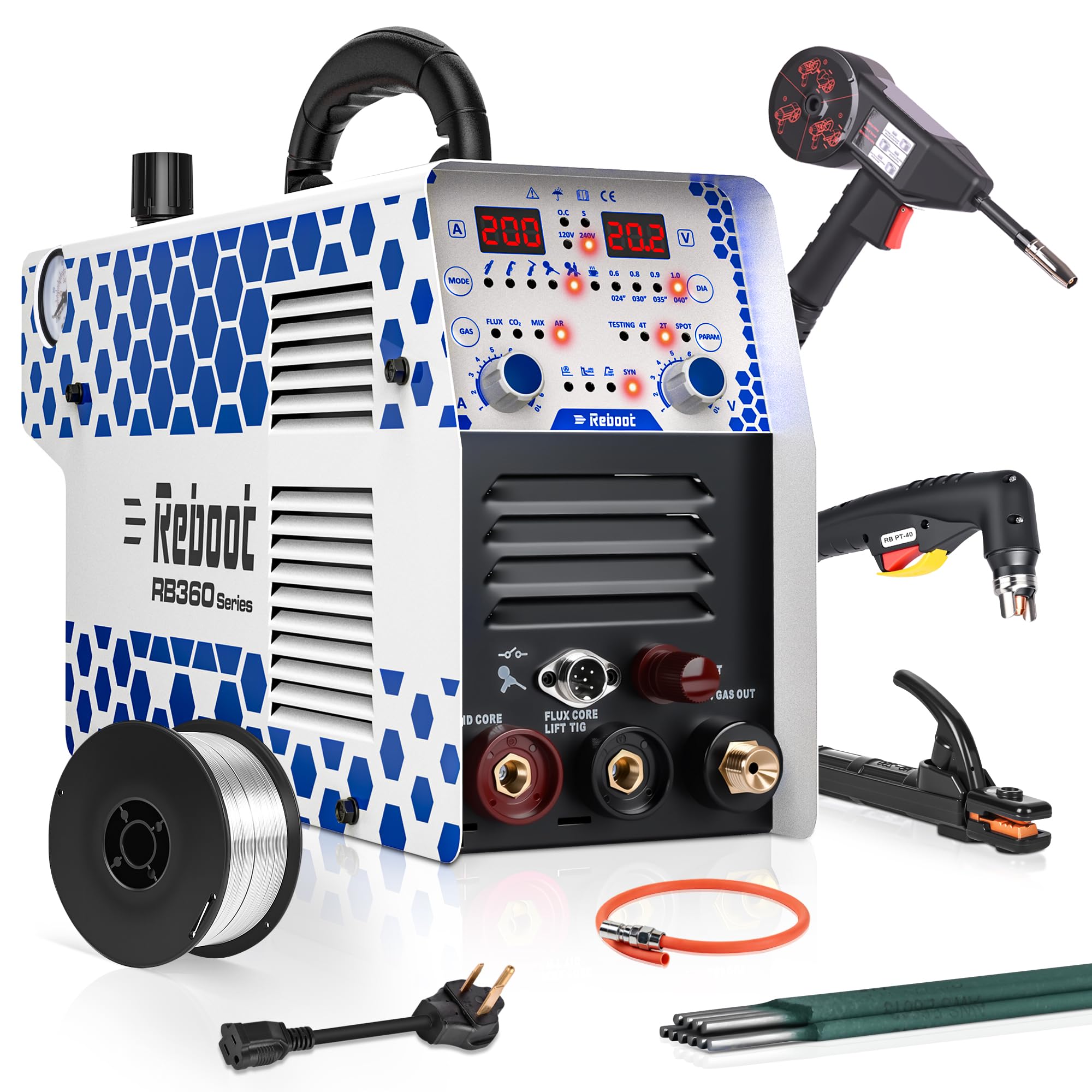 Reboot MIG Welder Plasma Cutter Combo 200A MIG TIG Stick Cut