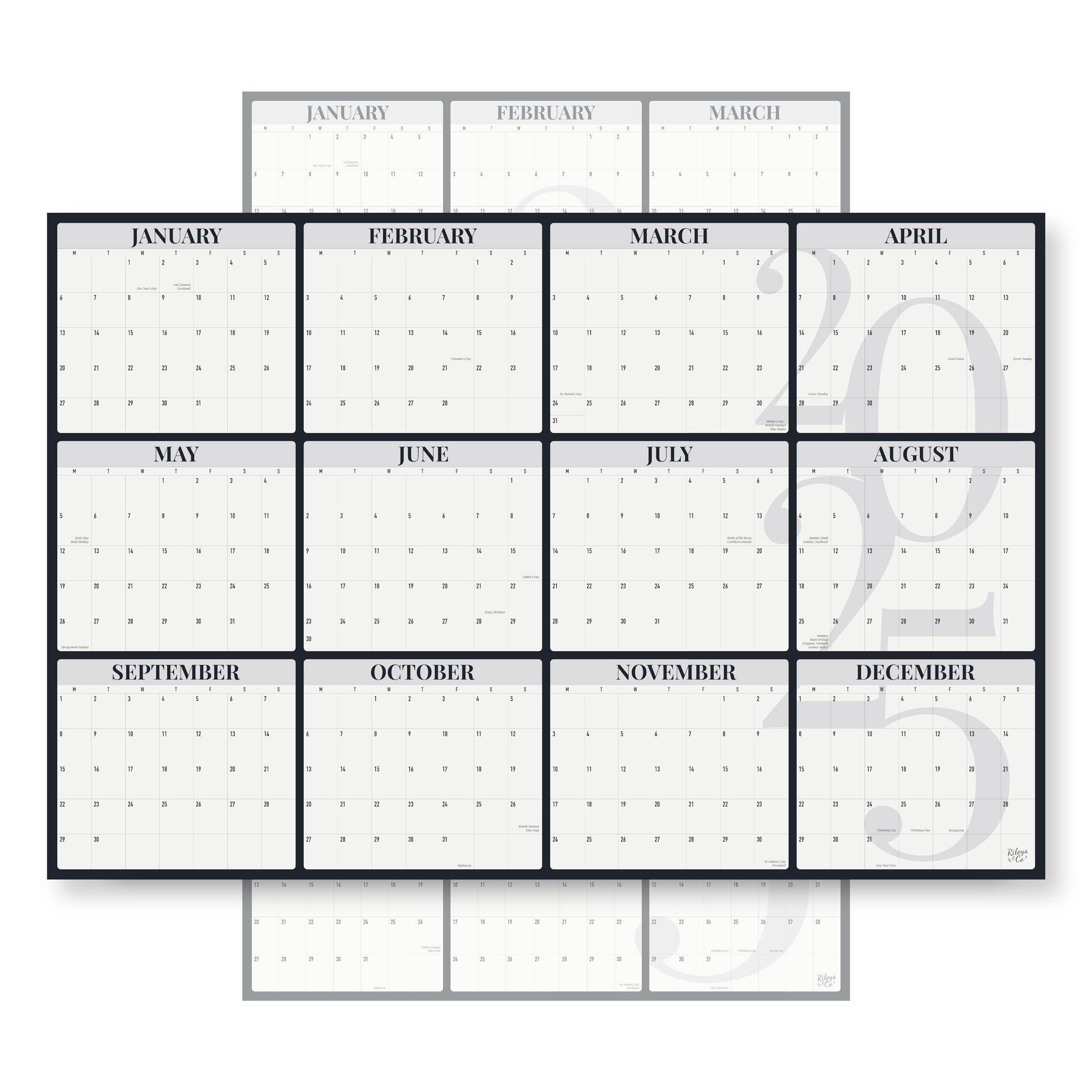 Amazon.com: Rileys & Co. 2025 Wall Calendar 36