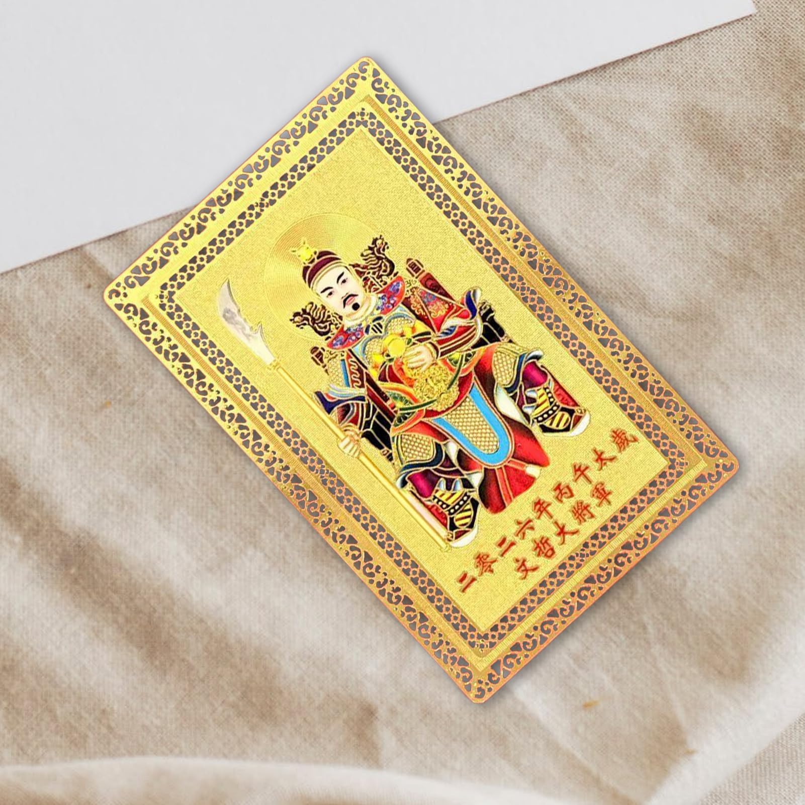 Tai Sui Amulett für das Jahr des Feuerpferdes 2026, General Wen Zhe-Jahr des Pferdeschutz-Talismans, Kupfer Segens Amulett Andenken Spiritueller Schutz, Für Reichtum Wohlstand und Erfolg in Jedem (H)