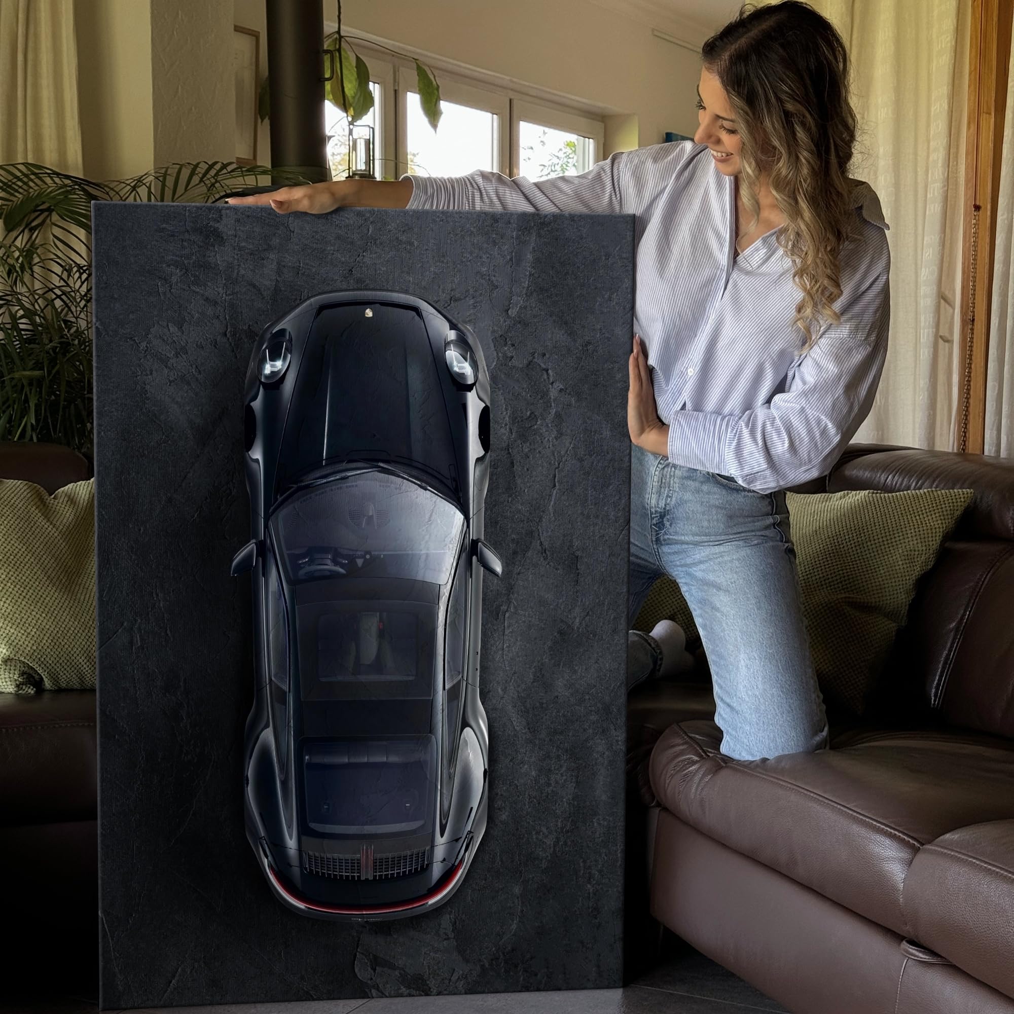 Artmazing | Porsche 911 Bild Bunt | S-Art Bilder Modern | Leinwandbild XXL für Wohnzimmer | Wandbild Deko | Buntes Poster