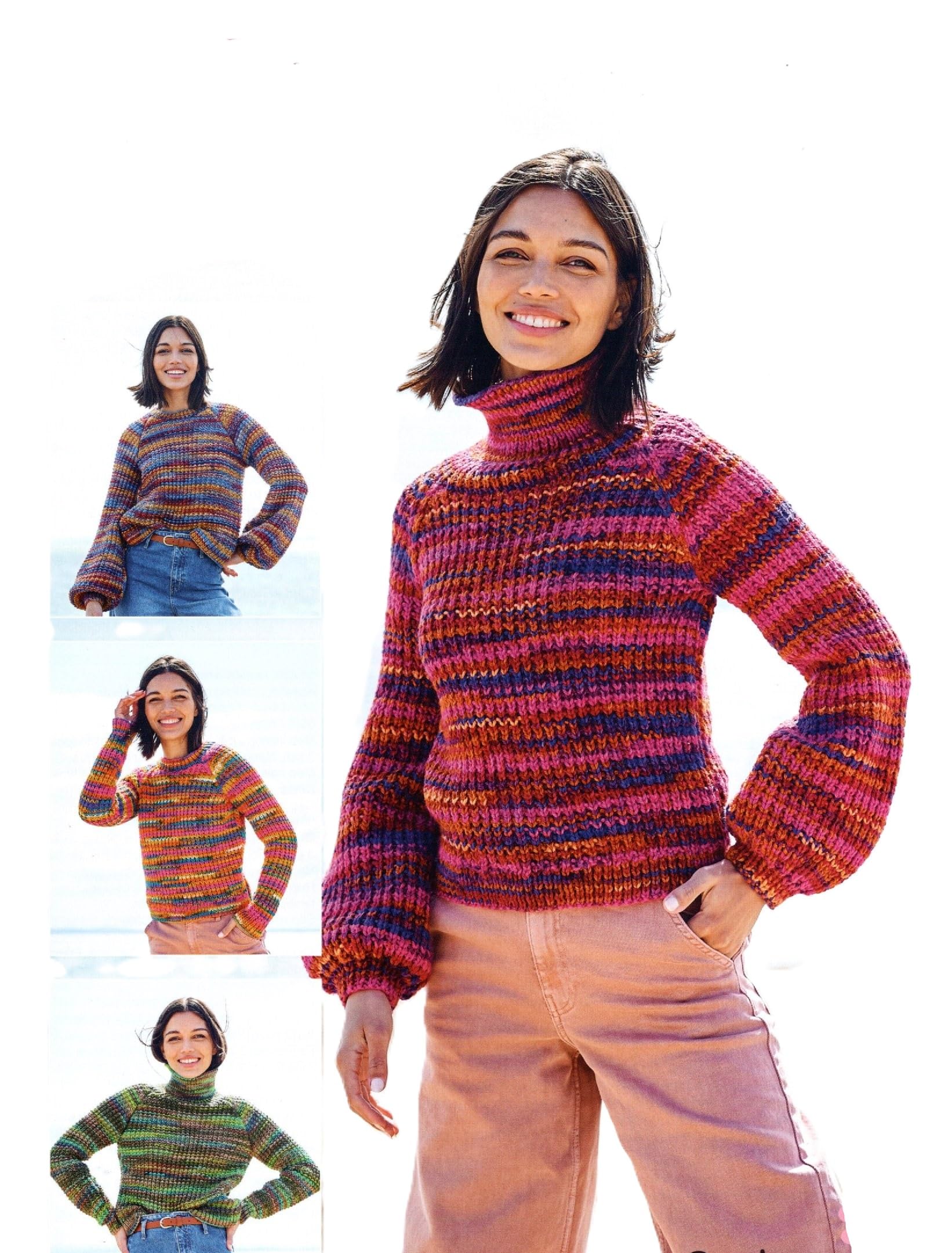 Stylecraft Chunky Knit Pattern 10096 (4 Designs) 81/86 - 132/137 cm Sweaters