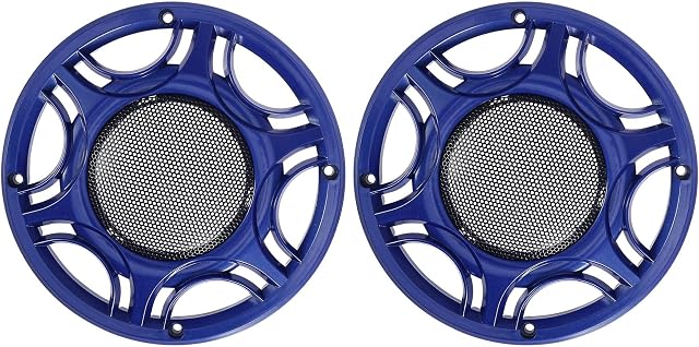 X AUTOHAUX 2pcs 7" Car Audio Speaker Grill Cover Mesh Woofer Horn Guard Blue