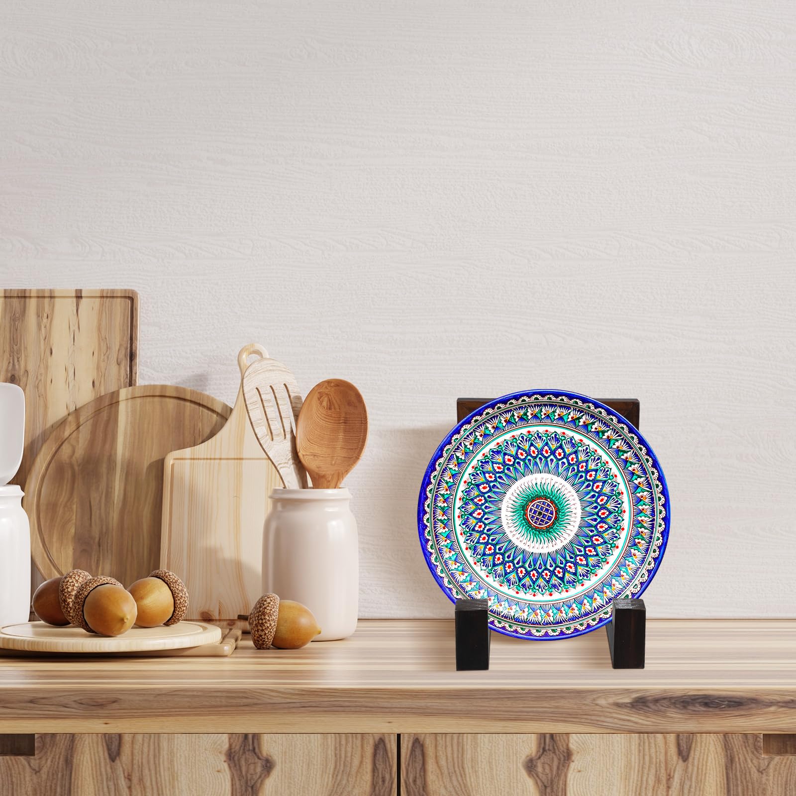 Yitexin 2 Stuks Houten Plaatstandaards, Decoratieve