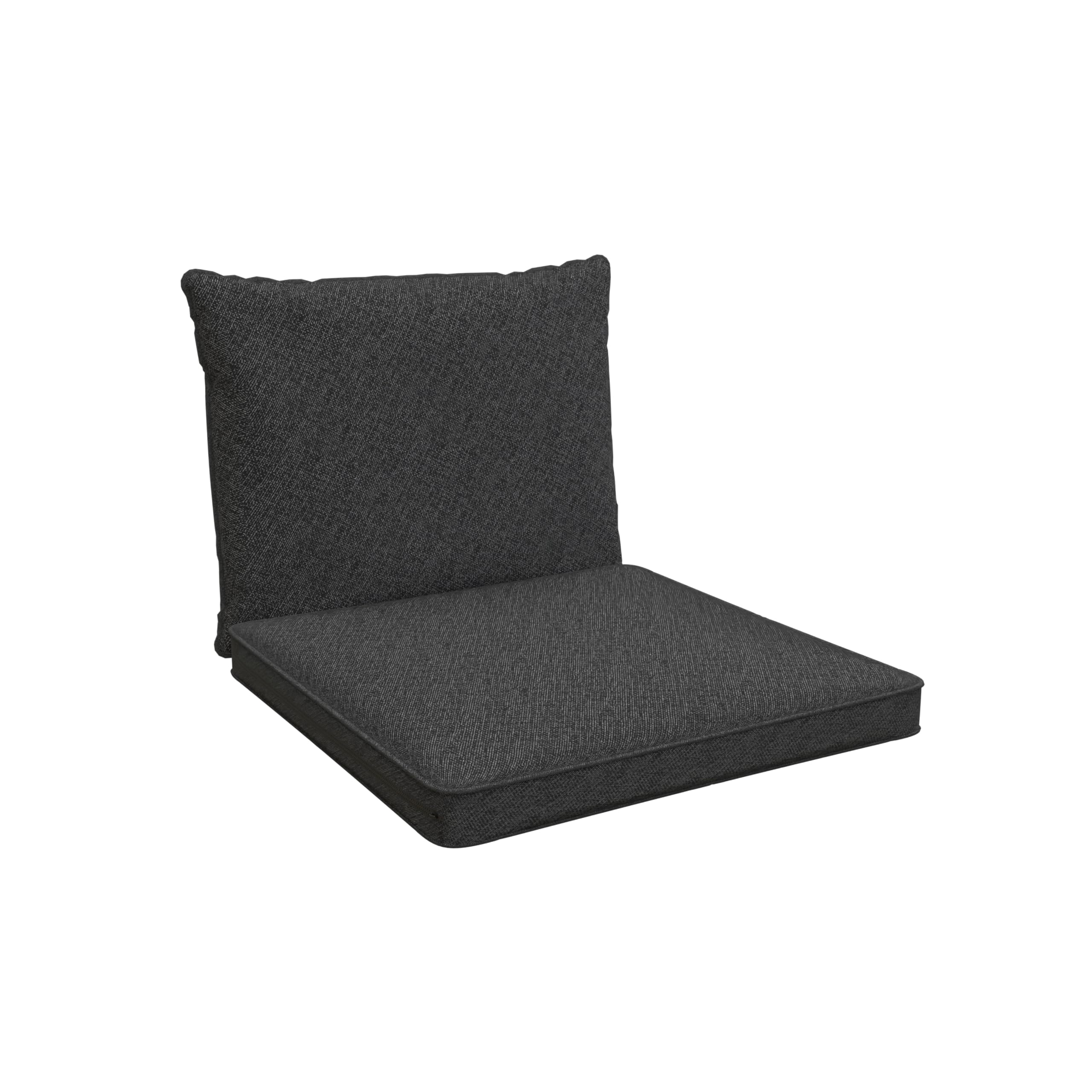 POKAR Set 2 Cuscini per Sedia da Esterno: 1x Cuscino Seduta 70x70x5 cm + 1x Cuscino Schienale 70x40x15 cm | Cuscini per Sedie in Rattan e Arredamento da Giardino | Oeko-Tex | Made in EU | Antracite