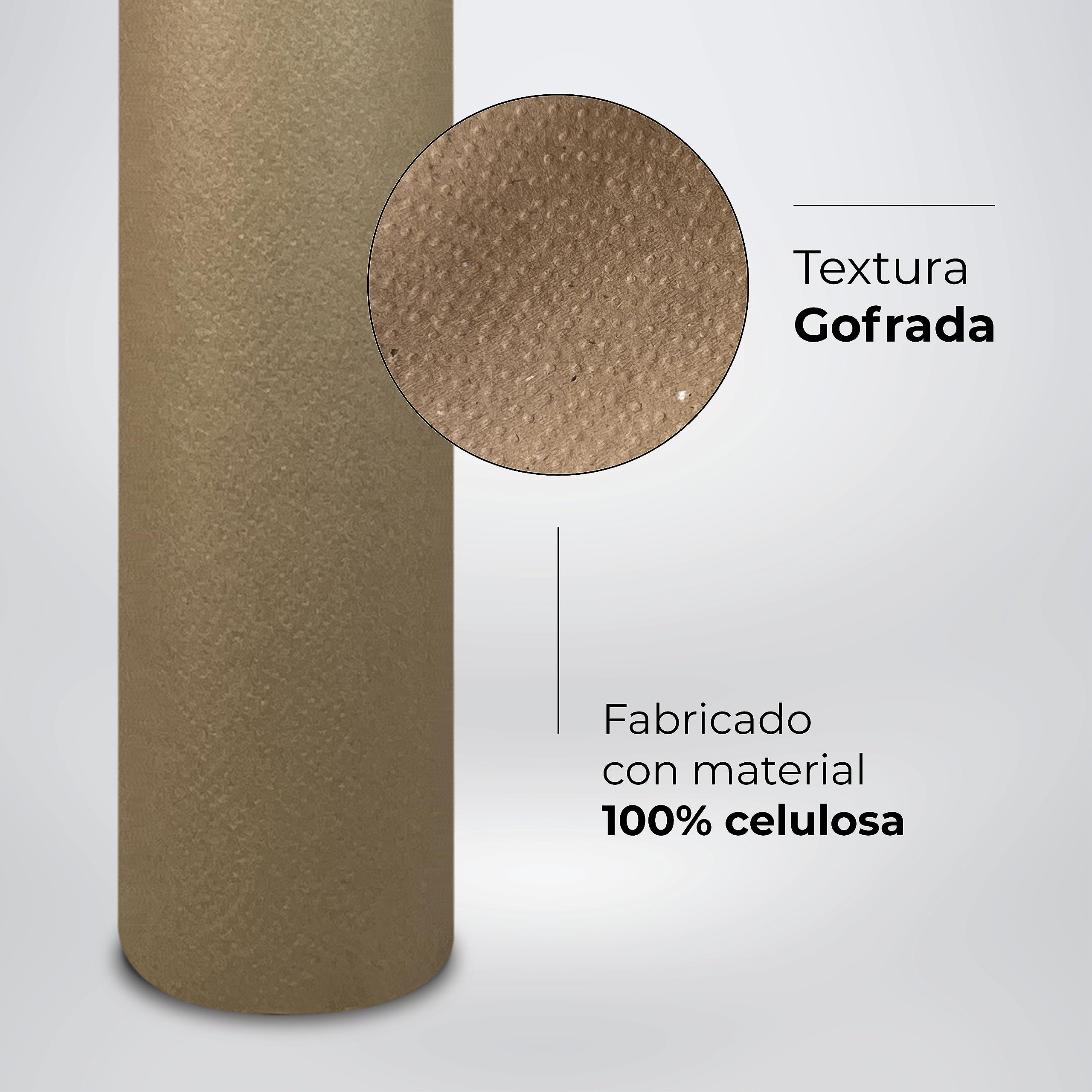 Papel Camilla Natural 60 cm x 60 m | Papel Camilla Masaje Natural (6 Rollos, Sin Precorte)