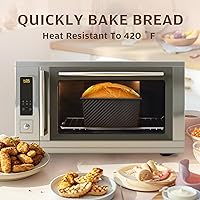 Vista 3 de KITESSENSU Molde para pan Pullman de acero al carbono con tapa, capacidad de masa de 1 libra, negro, antiadherente, pan y tostadas