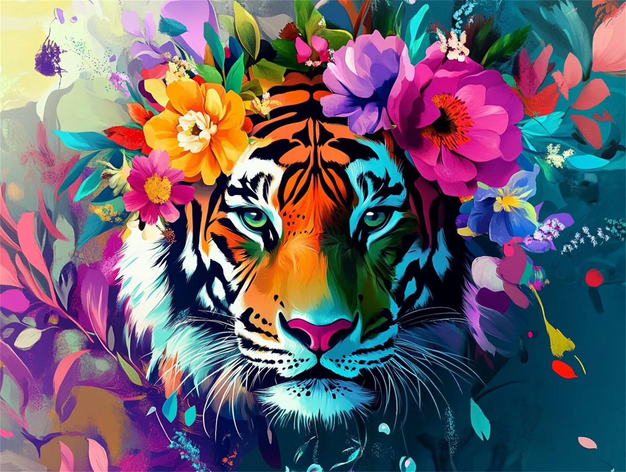 Diamond Painting Blume, 5D Diamond Painting Erwachsene 70x90cm qw1-641