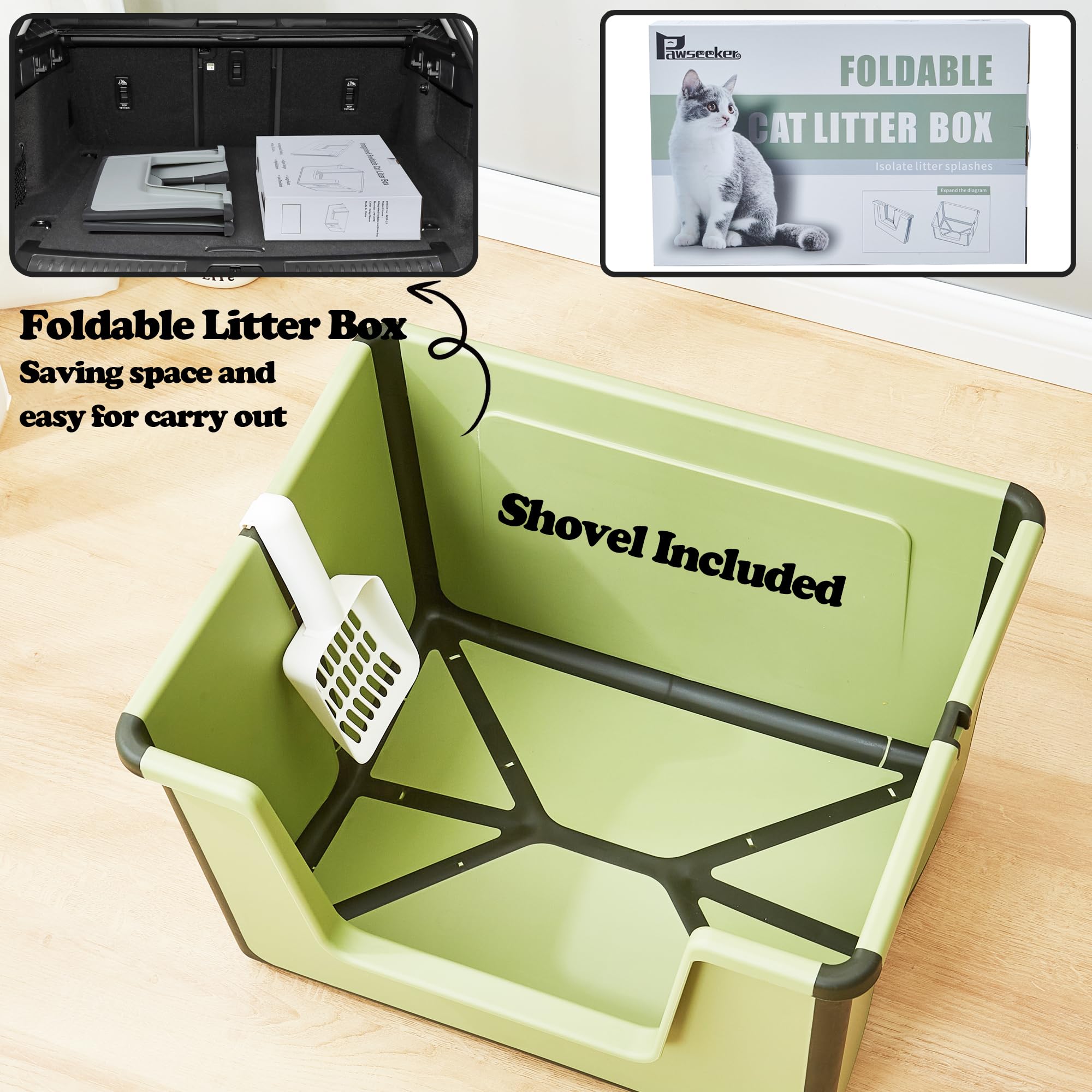 Dog Litter Box Cat Boxes For Indoor Cats XL High-Walled Litter