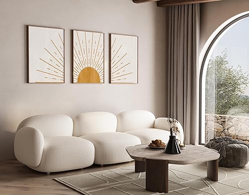 Miniatura 3 de Poster Master Impresión solar de 3 piezas, arte abstracto de sol, impresión artística de pared sin marco de 8 x 10 pulgadas, póster de decoración