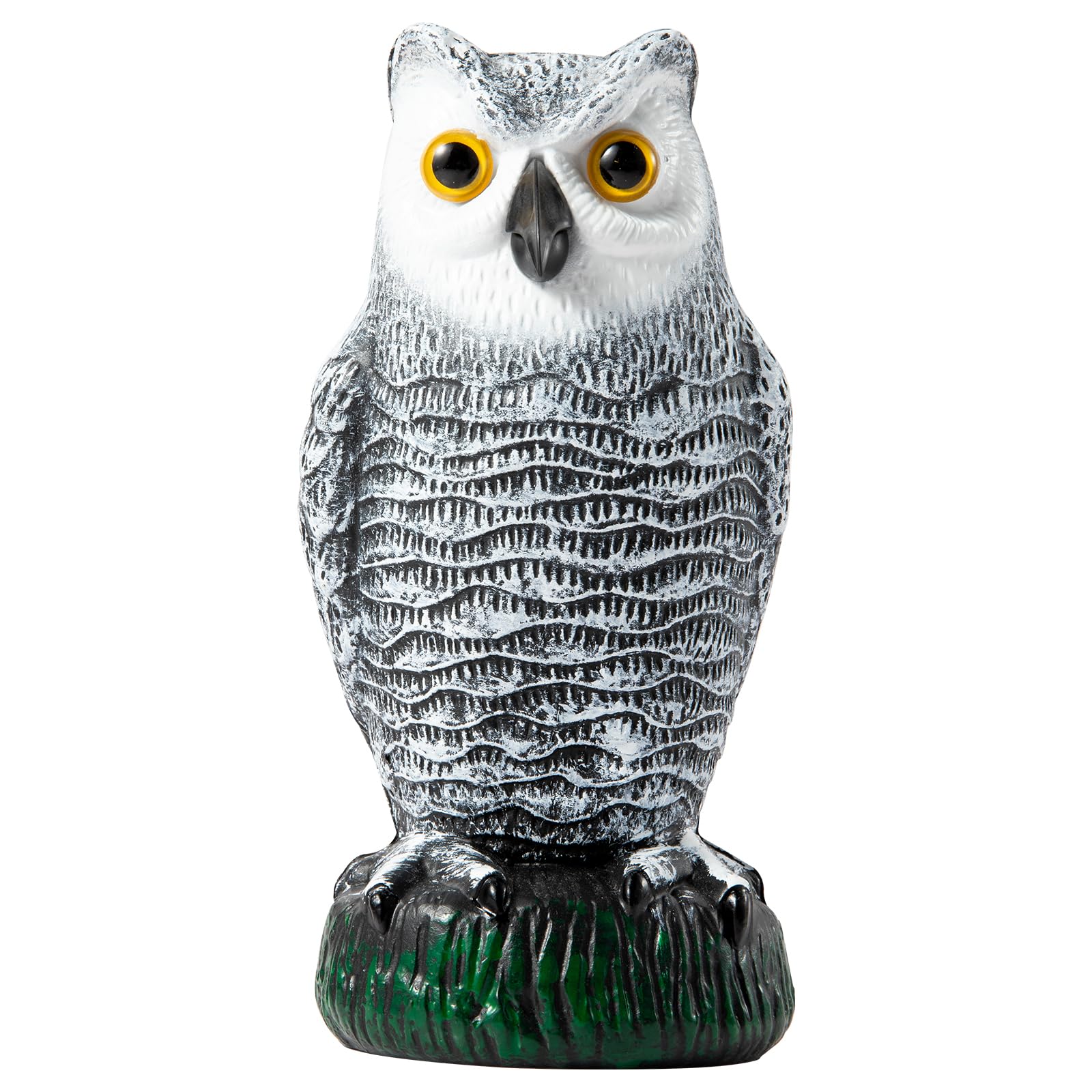 OFFO Owl Decoys to Scare Birds Away, Fake Decoy to Keep Pigeons Away, Bird Scare Devices Plastic Owl Scarecrow for Outdoor Garden, Yard Decorations,10 * 10 * 21cm,Brown and White — view 11
