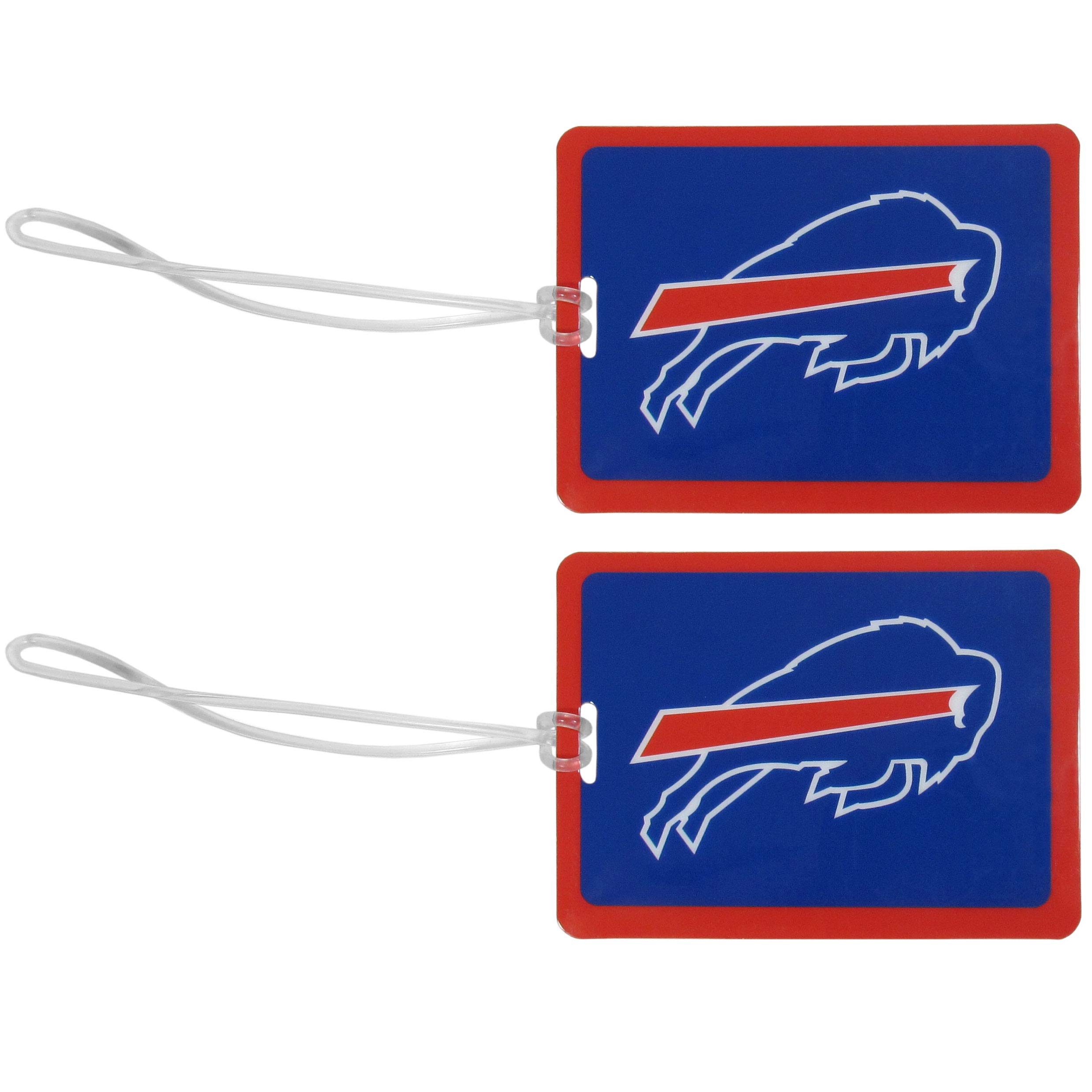SiskiyouNFL Buffalo Bills Vinyl Luggage Tag, 2pk, Blue